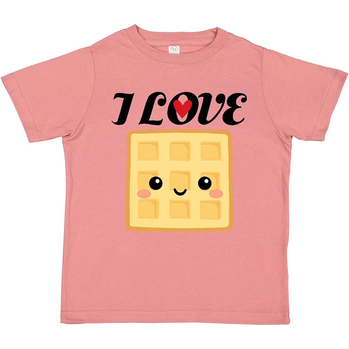 Inktastic Waffle Lover I Love Waffles Toddler T-Shirt - Cute Breakfast Themed Cotton Tee for Kids, Boys & Girls - Perfect for Family Brunch, Weekend Outfits & Playdates