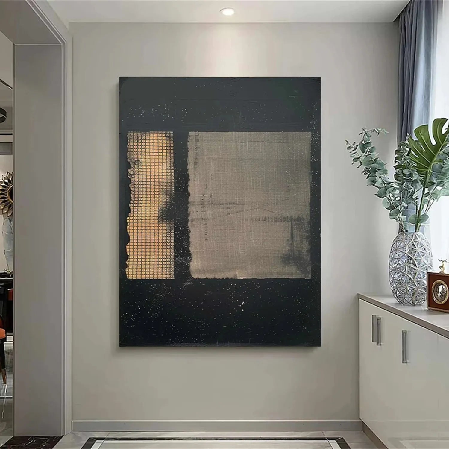 Abstract Tranquility Art Painting #WS156 - Modern Wall Decor for Living Room, Bedroom & Office - Handmade Canvas Artwork for Home & Office Decor