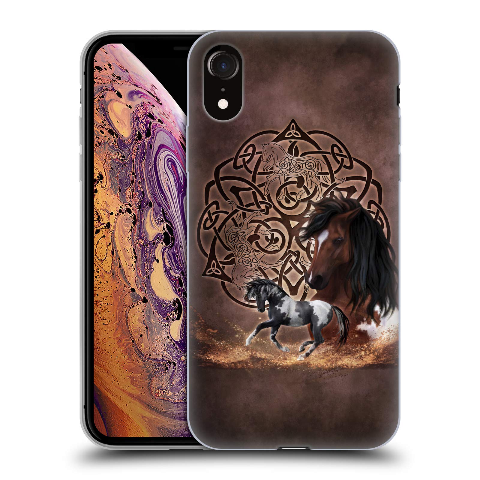 Officially Licensed Brigid Ashwood Horse Celtic Wisdom Soft Gel Case for Apple iPhone XR - Protective Phone Cover with Artistic Design, Perfect for Everyday Use, Travel & Gift Giving
