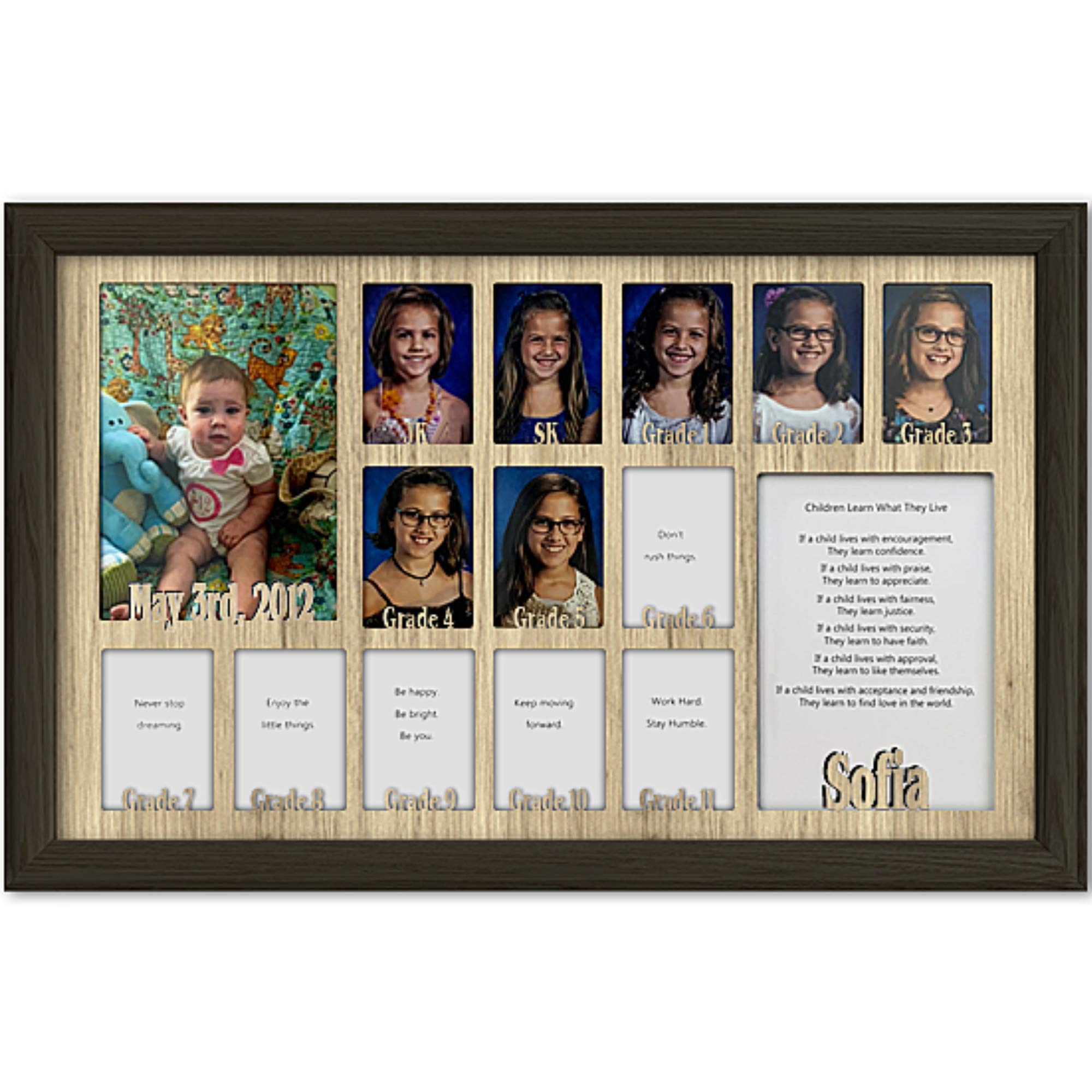 Personalized Northland School Years Photo Frame - Holds Twelve 2.5