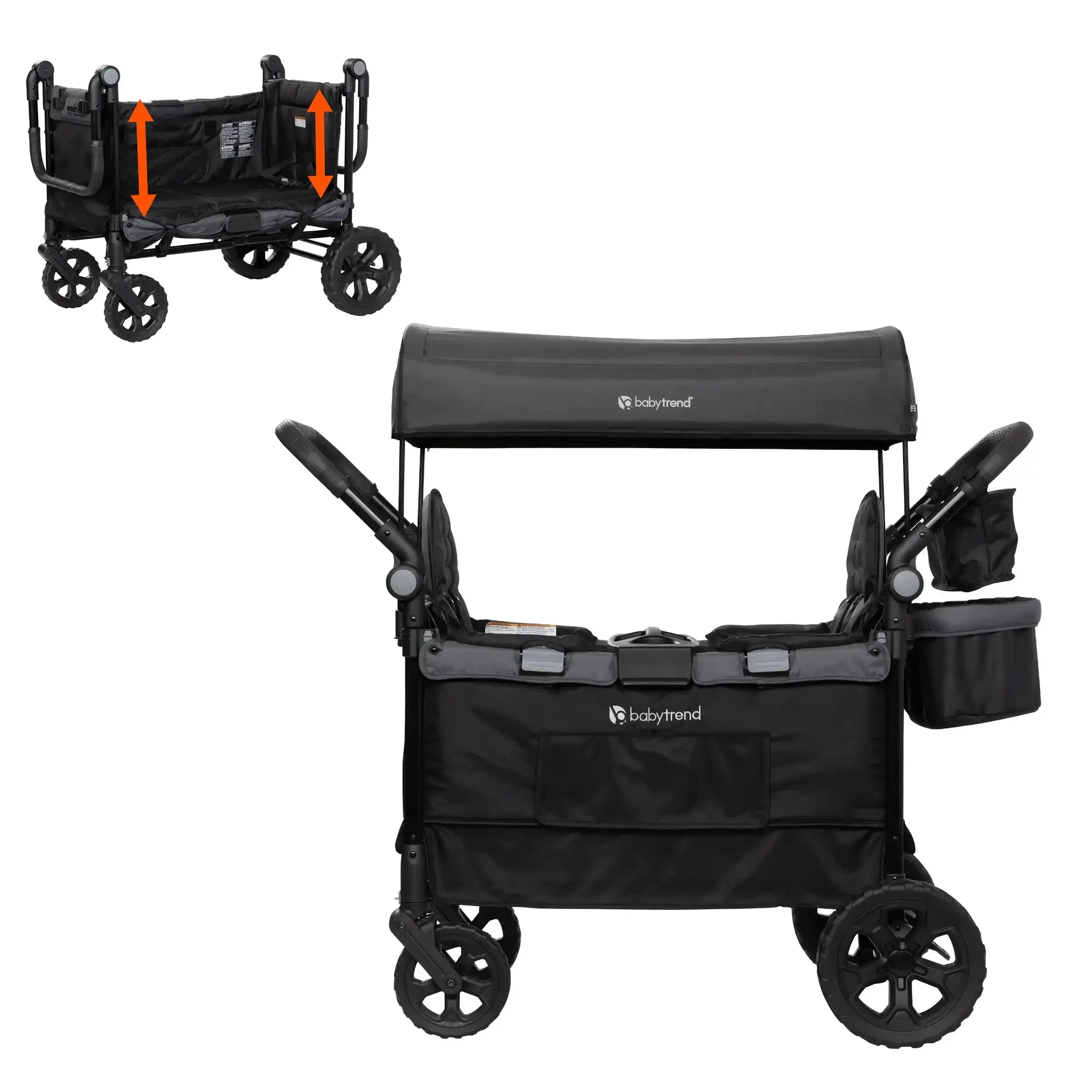 Quest 3-in-1 Stroller Wagon in Dash Black - Convertible Baby Stroller & Wagon for Outdoor Adventures, Park Visits, and Beach Trips (Meijer Exclusive)