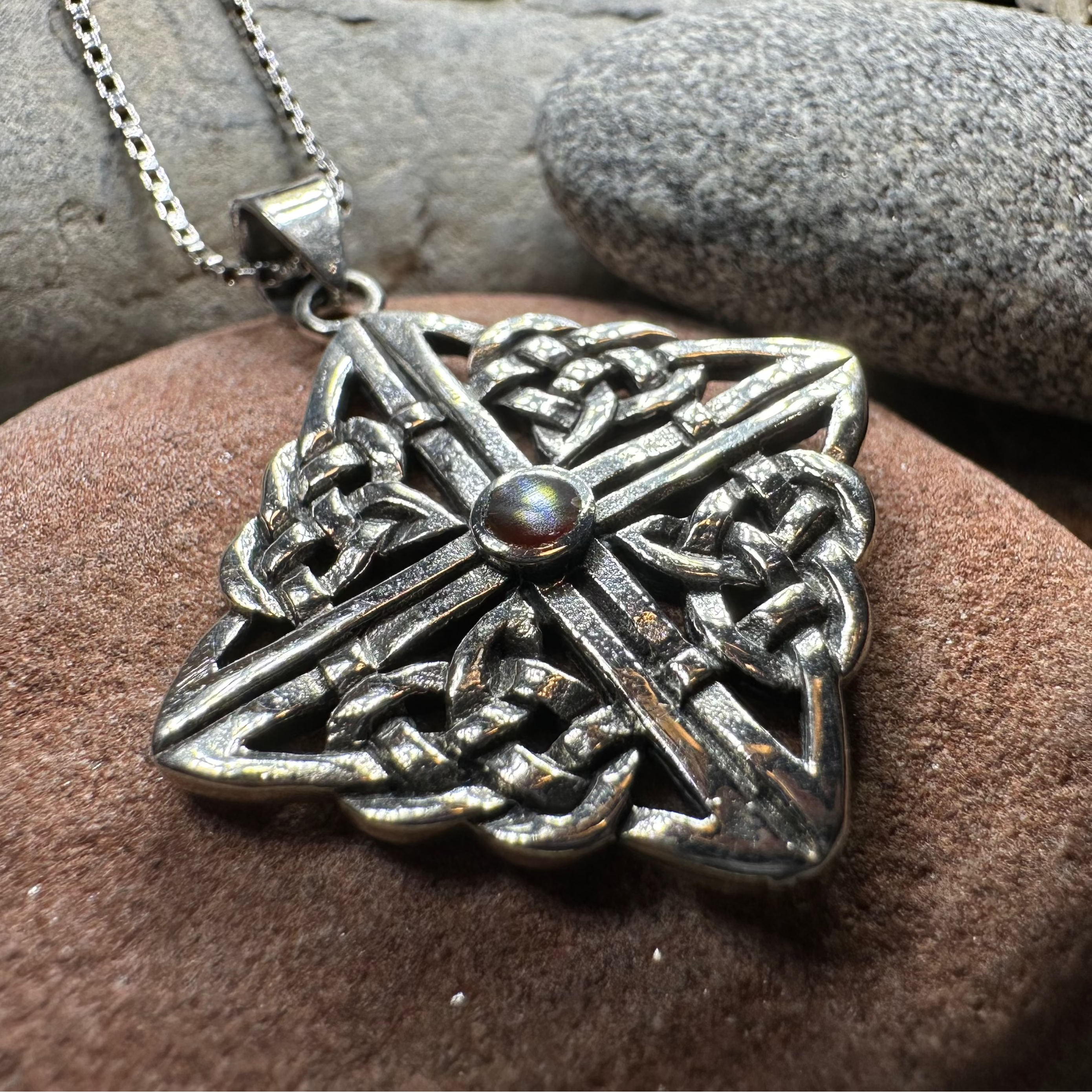 Asthore Celtic Knot Necklace - Sterling Silver Irish Love Pendant for Women - Perfect for Valentine's Day, Anniversary & Everyday Wear