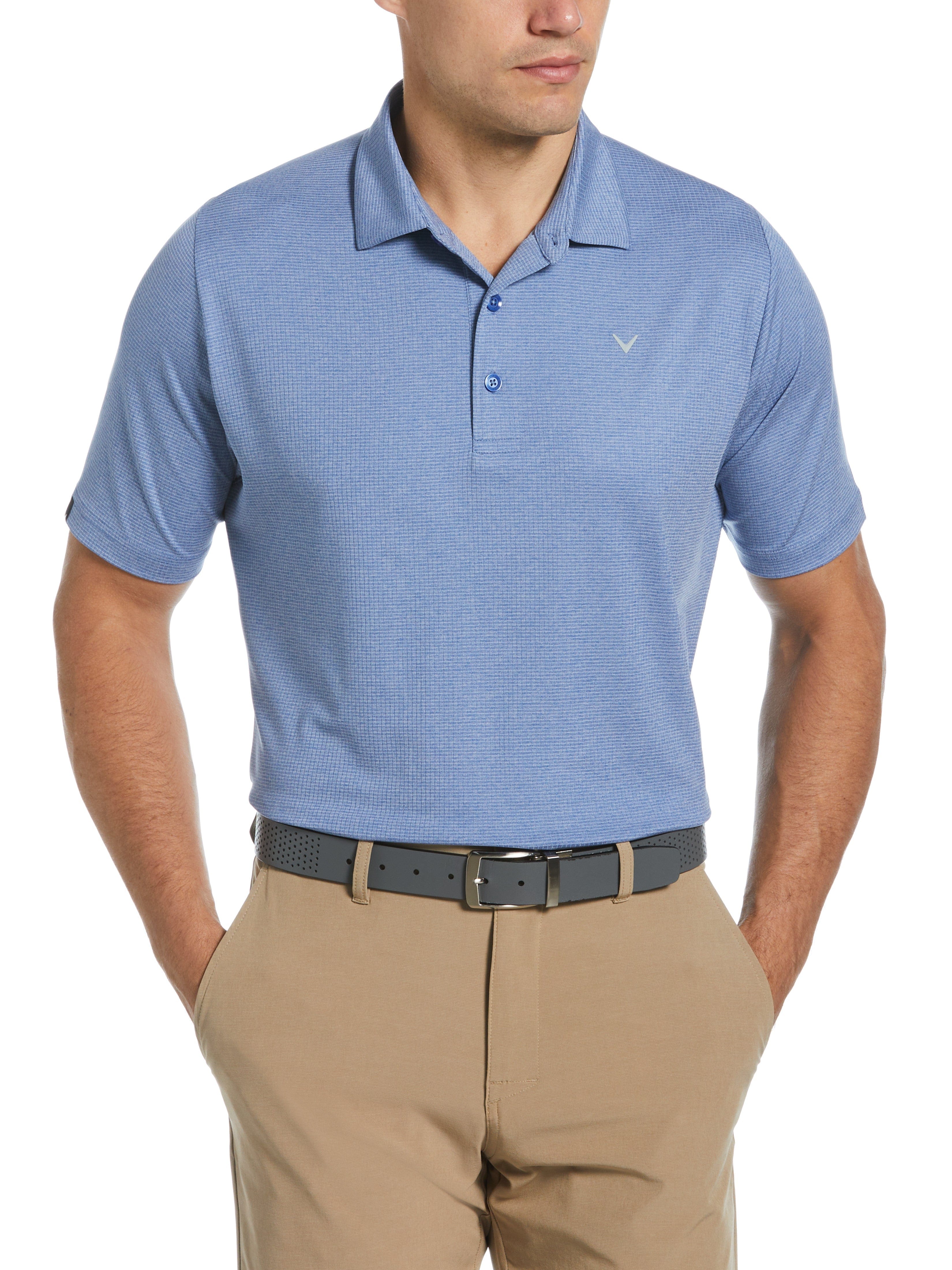 Men's Breathable Classic Jacquard Polo Shirt - Lightweight & Comfortable for Golf, Casual Wear & Outdoor Activities