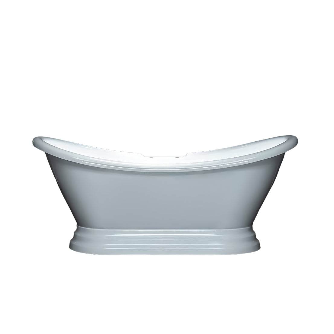 Dreamwerks 5.75 ft. White Pedestal Bathtub - Freestanding Soaking Tub for Small Bathrooms & Master Suites | Relaxing Spa Experience at Home