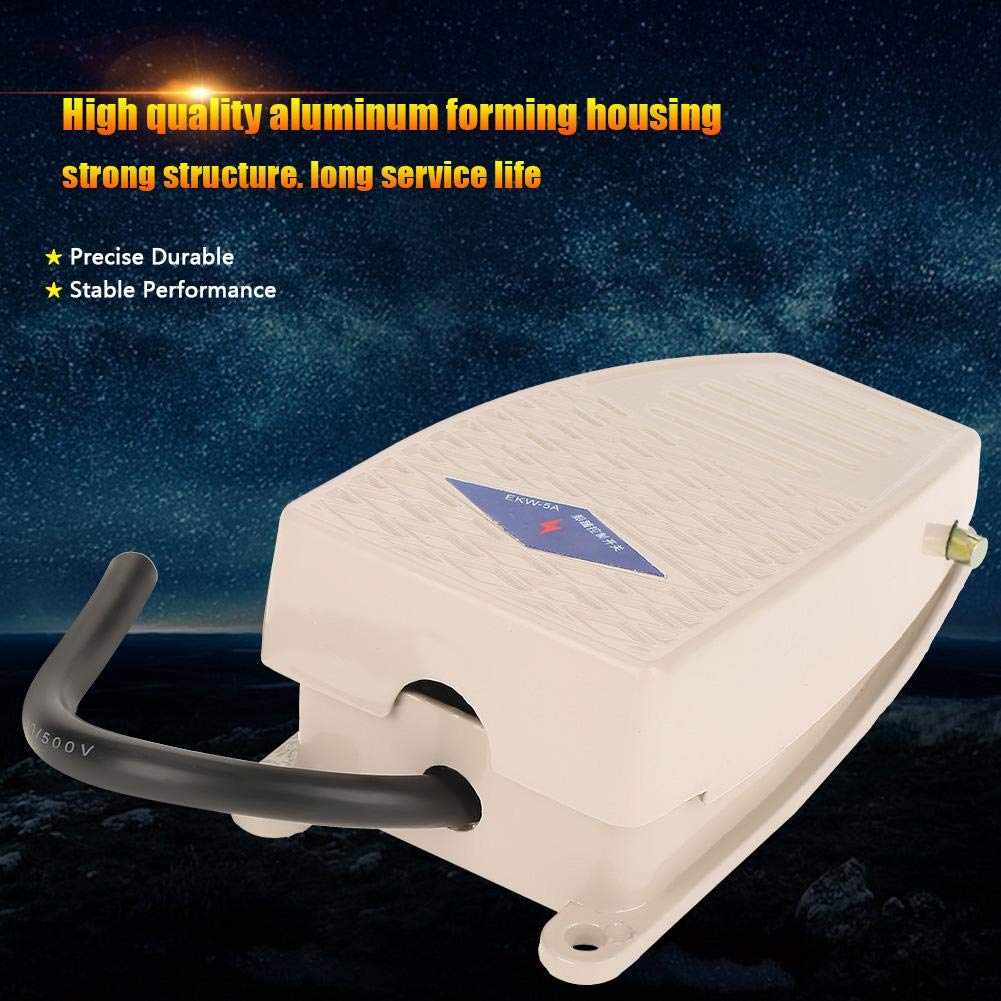 Industrial Foot Controller - Momentary Aluminum Pedal Switch for Machine Tools & CNC Equipment | Heavy-Duty Hands-Free Operation for Workshops & Factories