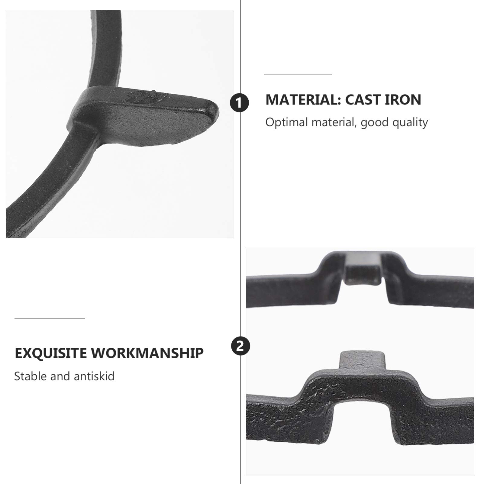 Beaupretty Heavy Duty Metal Gas Stove Bracket - Sturdy Wok Pan Support Rack & Cookware Holder for Kitchen Stove Accessories | Perfect for Stir-Frying, Deep Frying & Multi-Pot Cooking