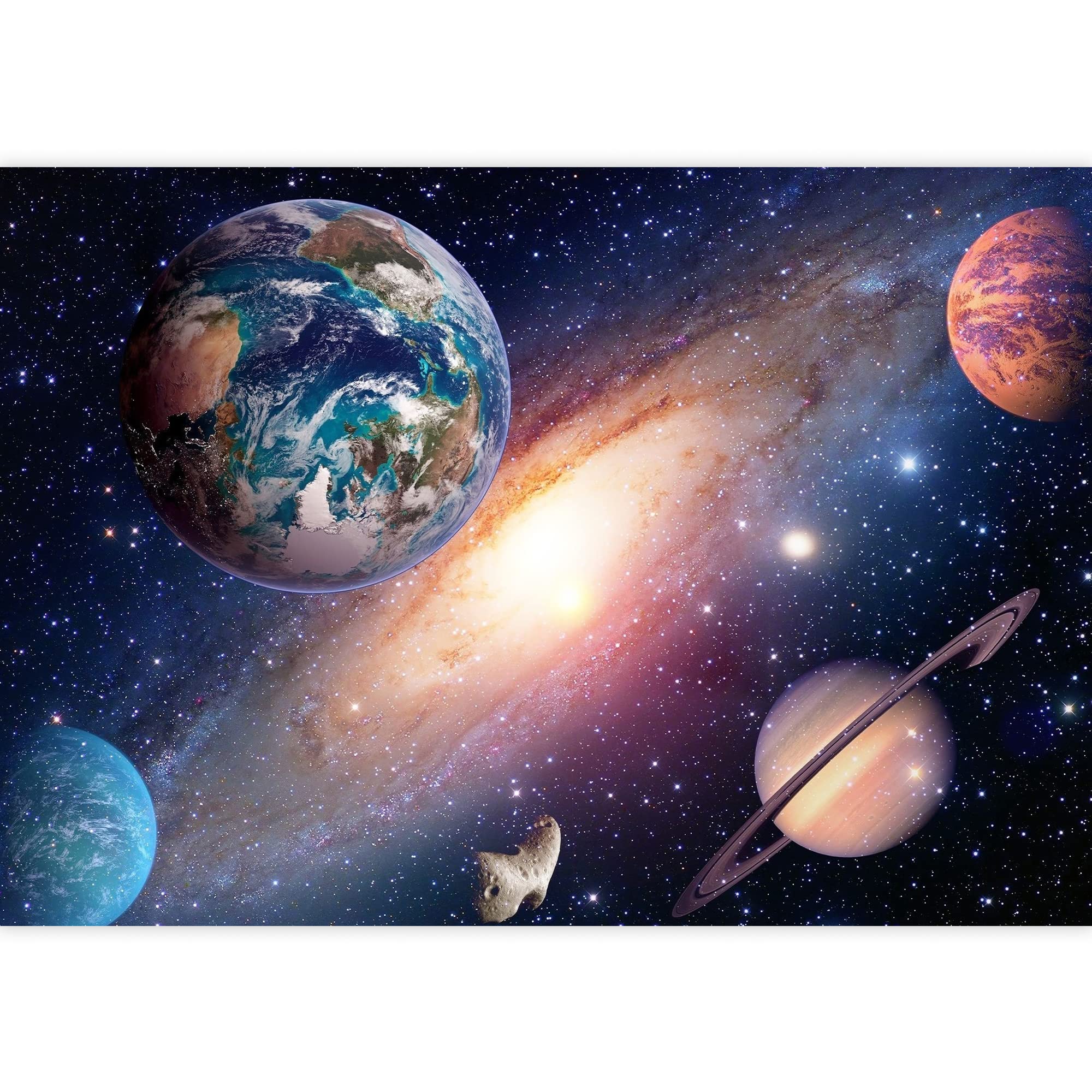 Removable Peel and Stick Wallpaper - Giant Planets Universe Wall Mural for Bedroom (100x144 inches) | Space-Themed Home Decor for Kids Room, Nursery, or Living Room
