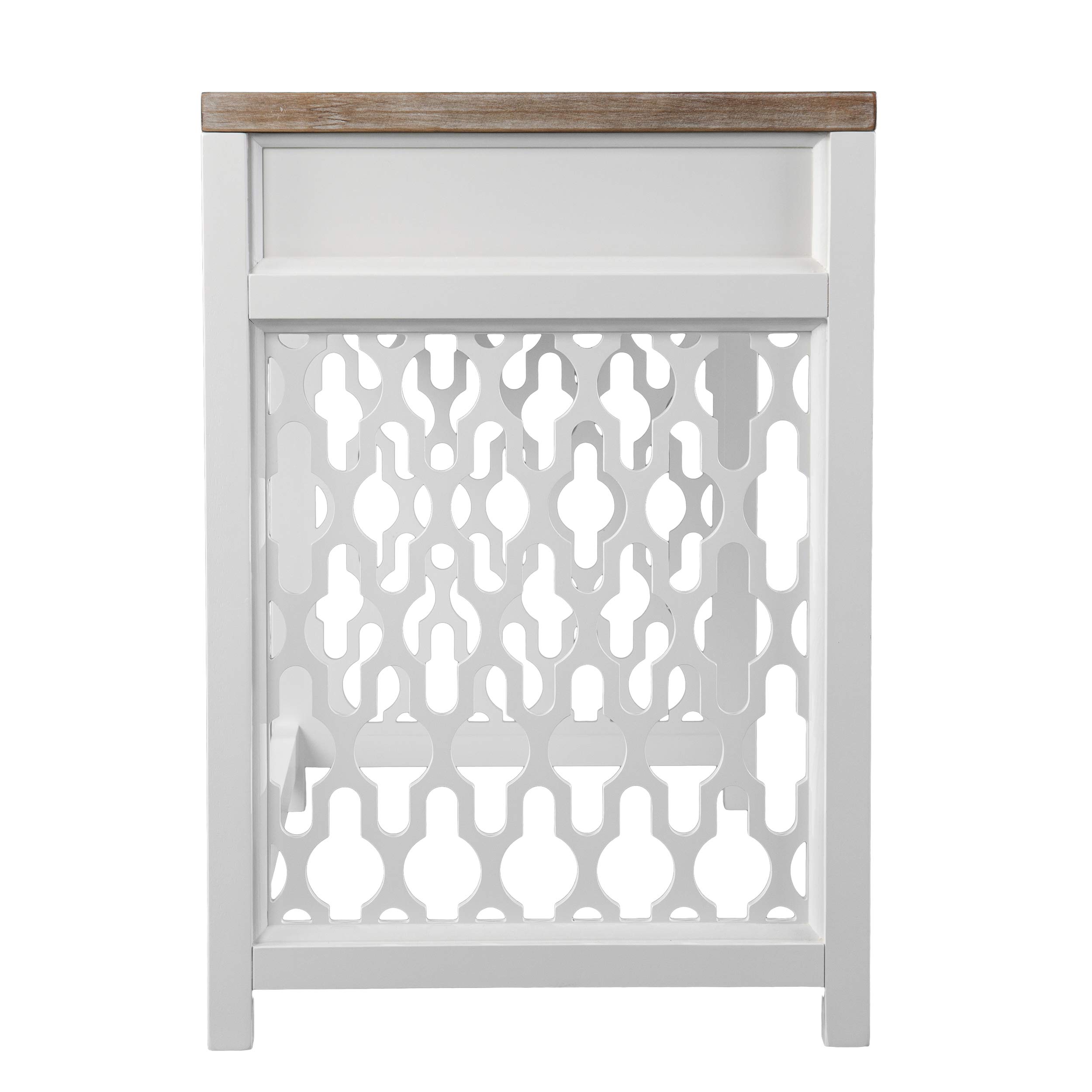 Wayliff Natural and White Writing Desk - Modern Home Office Furniture for Small Spaces, Study & Work from Home