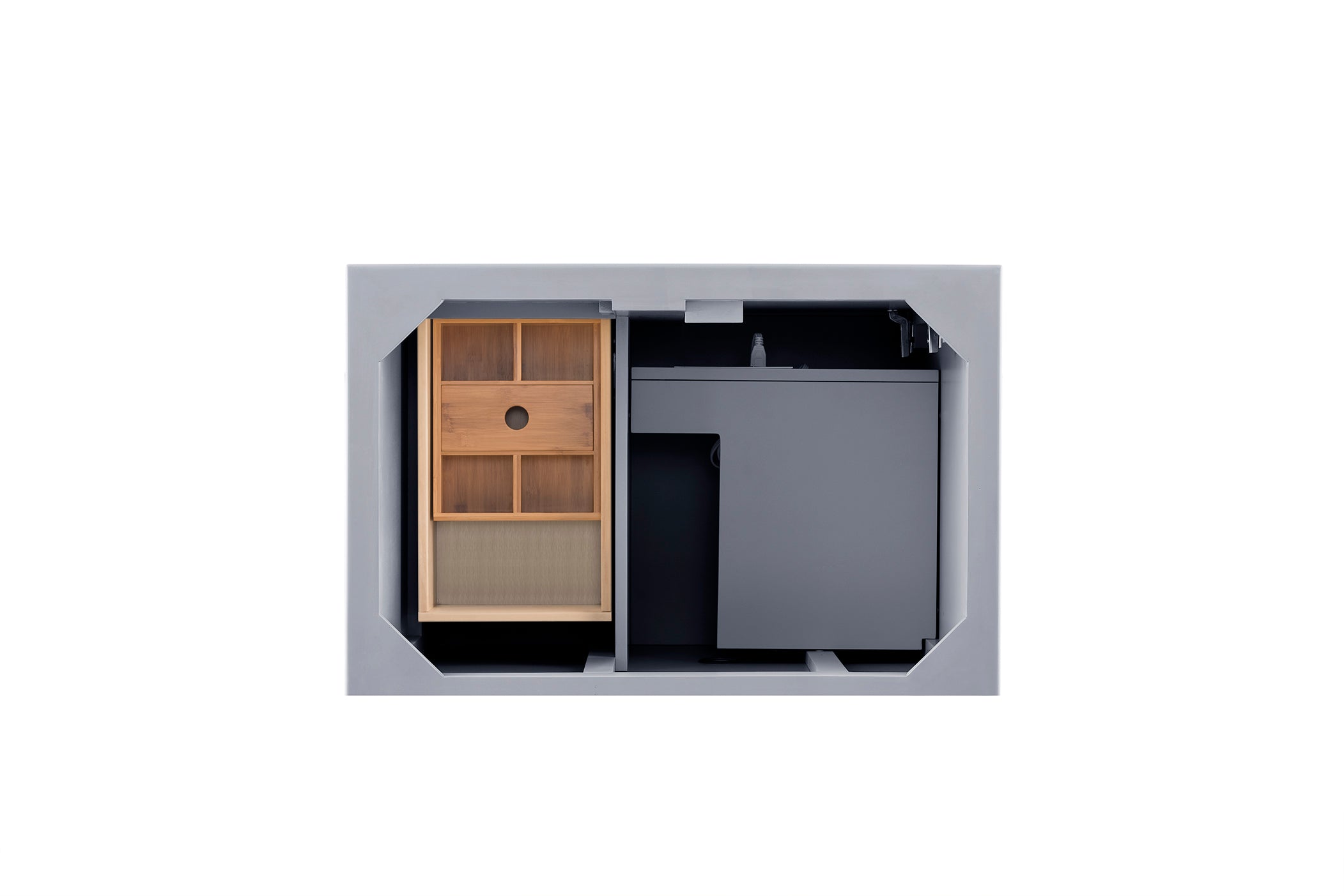 Palisades 36 Inch Single Bathroom Vanity in Silver Gray - Modern Space-Saving Design for Small Bathrooms & Powder Rooms
