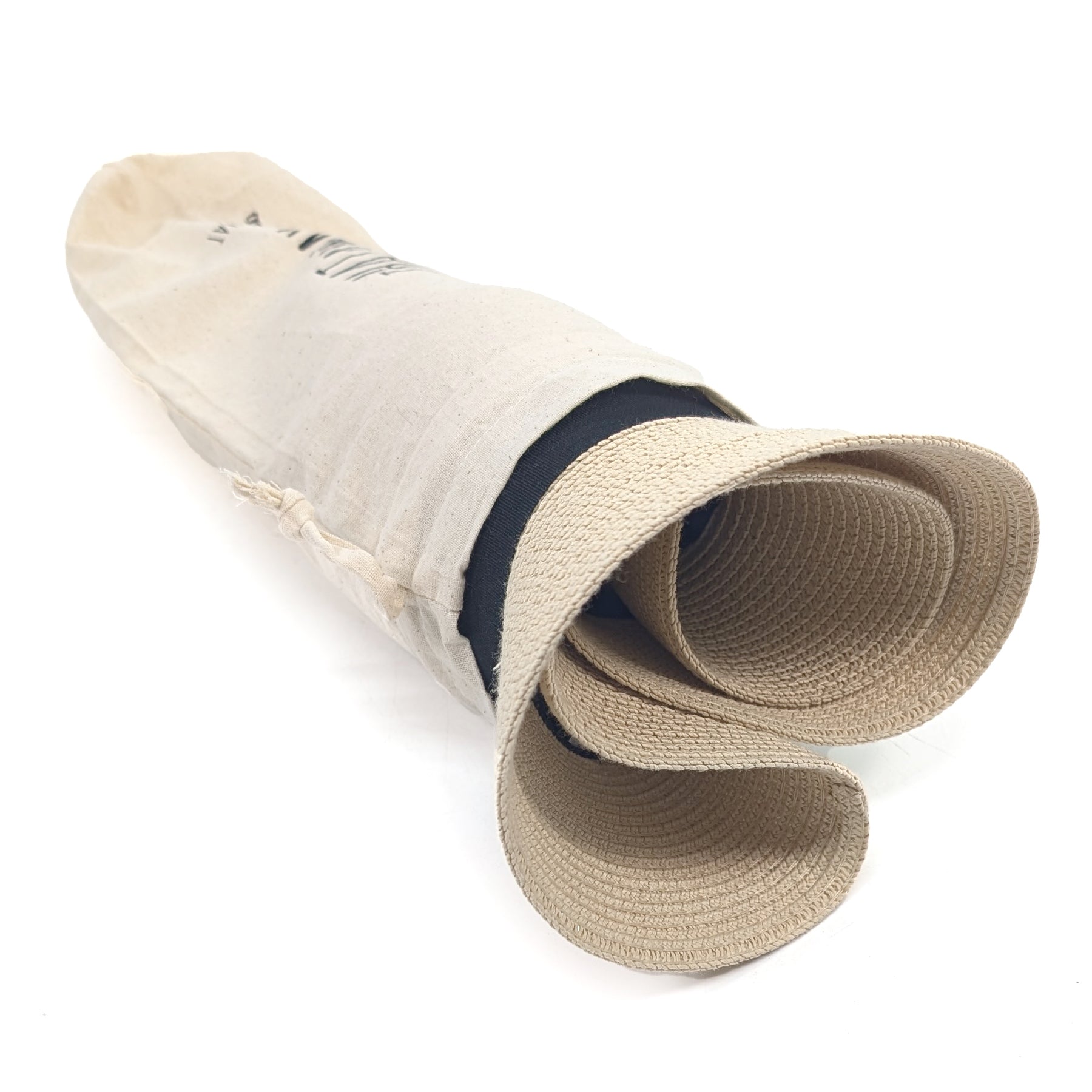 Foldable Cloche Sun Hat for Women - Natural Straw with Black Striped Band - Perfect for Travel, Beach, and Outdoor Activities