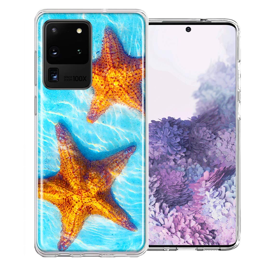 Samsung Galaxy S20 Ultra Case - Starfish Design Double Layer Cover for Protection & Style