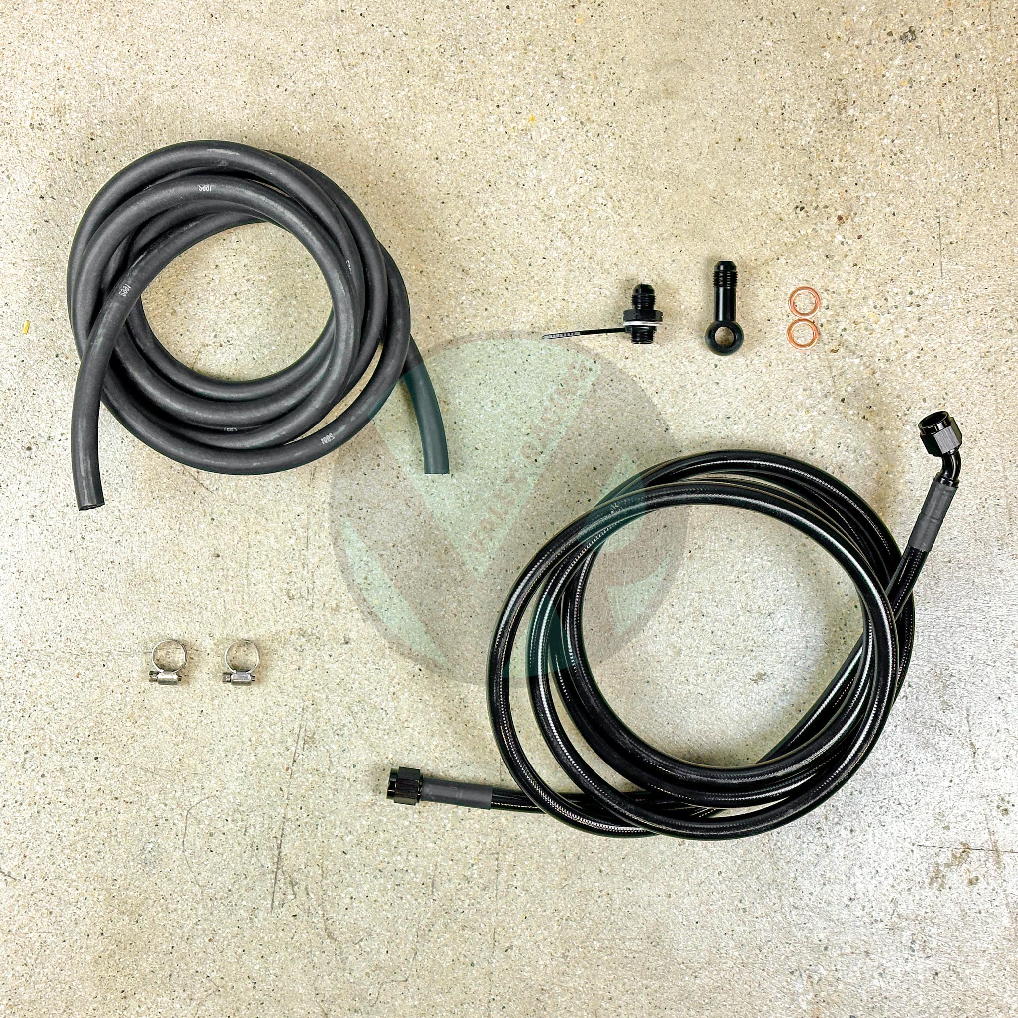 94-95 Acura Integra Black Stainless Steel Fuel Feed Line & Rubber Return Hose - Durable Replacement Part for Enhanced Performance & Fuel Efficiency - Perfect for Engine Upgrades & Restoration Projects