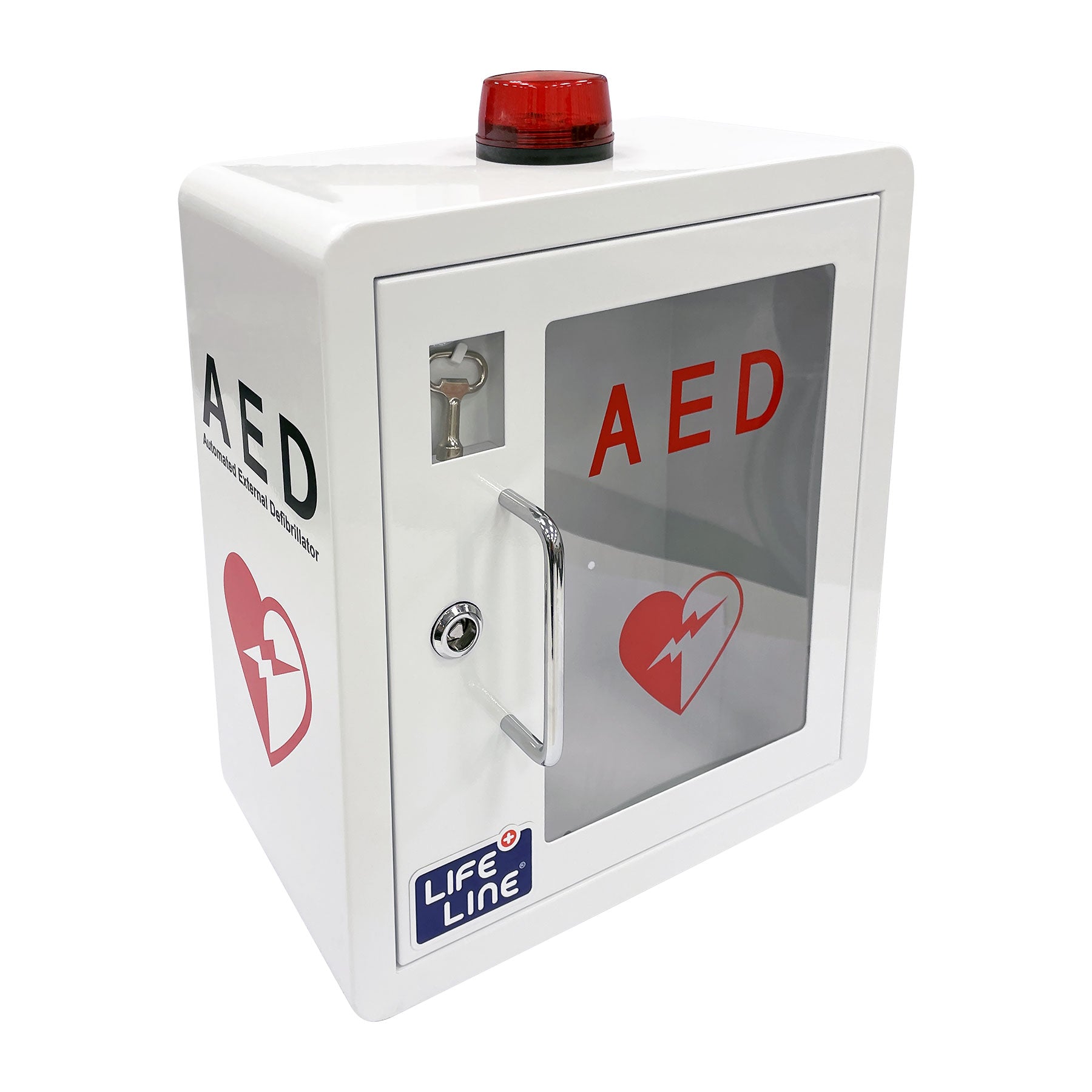 AED Wall Mount Enclosure With Alarm - Heavy Duty Medical Cabinet for Defibrillator Storage - Perfect for Hospitals, Schools & Public Spaces