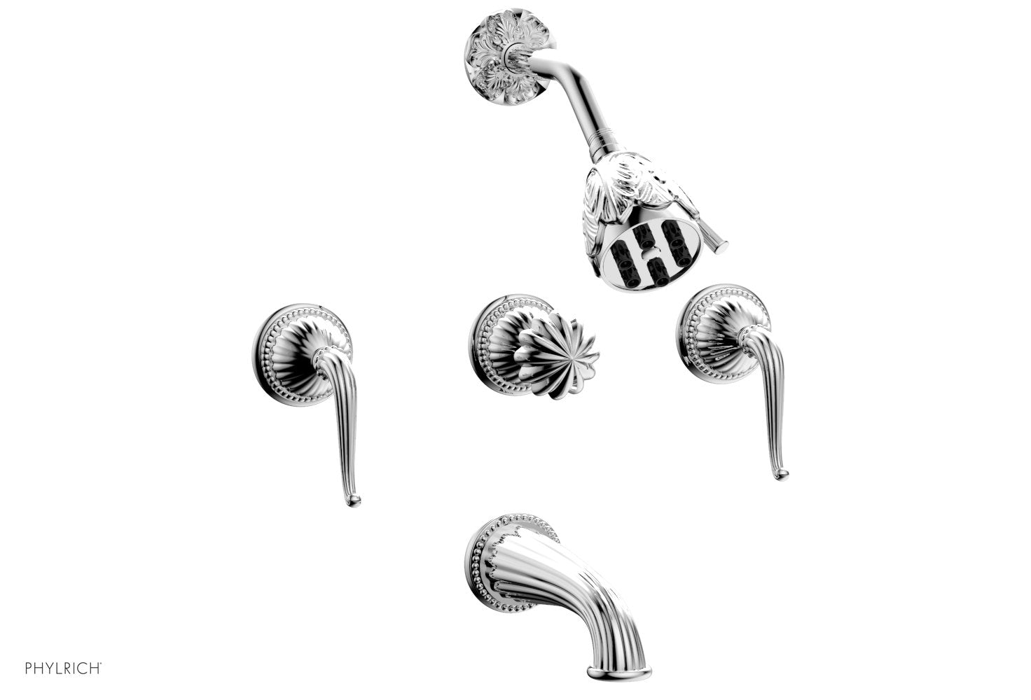 GEORGIAN & BARCELONA 3-Handle Tub and Shower Faucet Set K2141 - Premium Bathroom Fixture for Modern Homes, Hotels & Spa Renovations