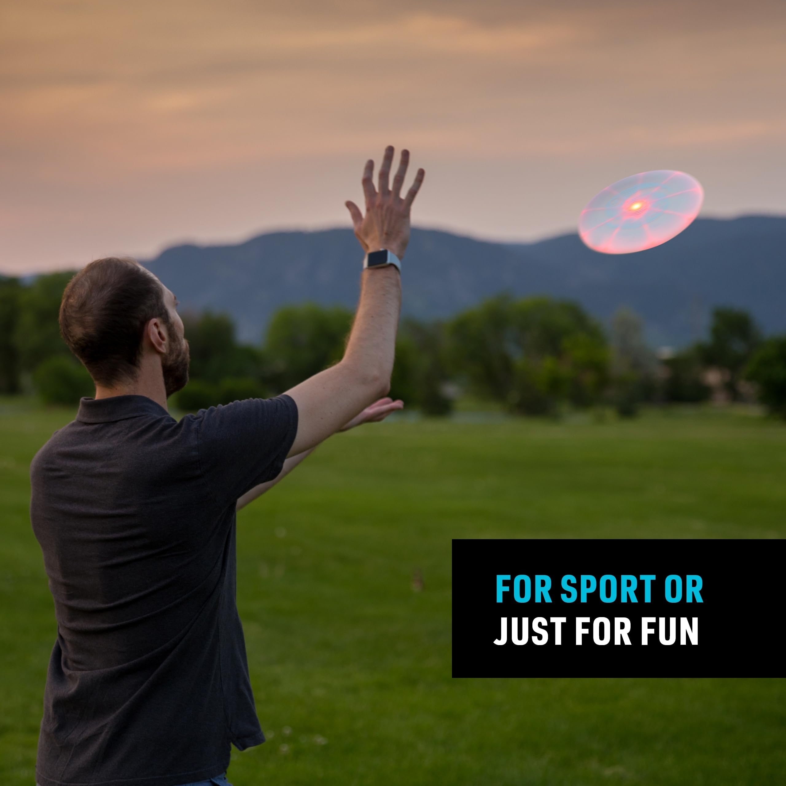 Nite Ize Flashflight Rechargeable LED Light Up Flying Disc - Glow in the Dark Flyer for Night Play - Durable LED Light Disc for Outdoor Games, Beach, Camping, and Backyard Fun - Perfect for Family Gatherings and Pet Play