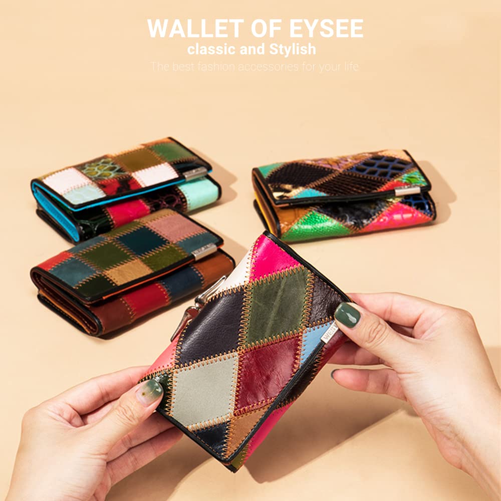 Eysee Genuine Leather Wallets for Women - Slim RFID Blocking Card Holder & Clutch Purse - Perfect for Travel, Shopping, and Everyday Use