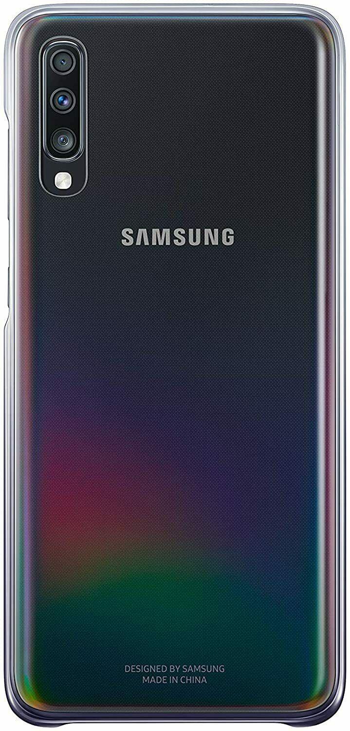 Samsung Galaxy A70 Hard Protective Case - Black Gradient Shockproof Cover for Samsung A70 - Perfect for Daily Use, Travel & Outdoor Activities