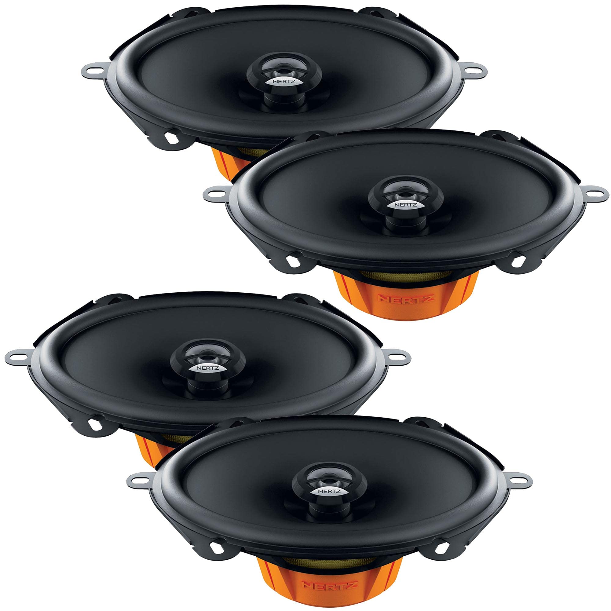 Hertz DCX-570.3 Dieci Series 5X7/6X8 Coaxial Car Speakers - 2 Pairs for Superior Sound Quality in Vehicles, Boats & Home Audio Systems