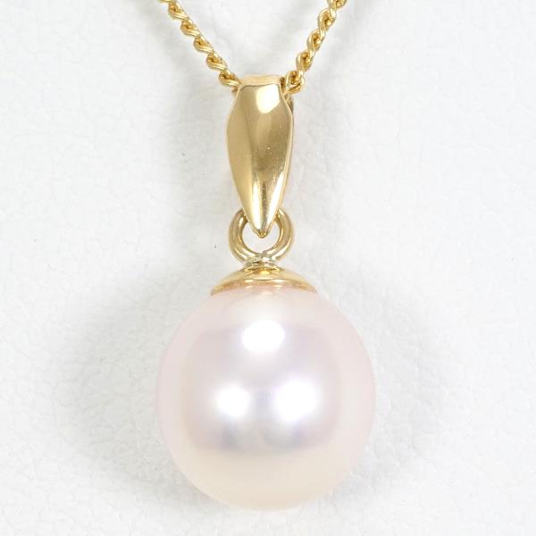 18K Yellow Gold Pearl Necklace for Women - Elegant Bridal Jewelry, Wedding Gift, Anniversary Present, Party Accessories