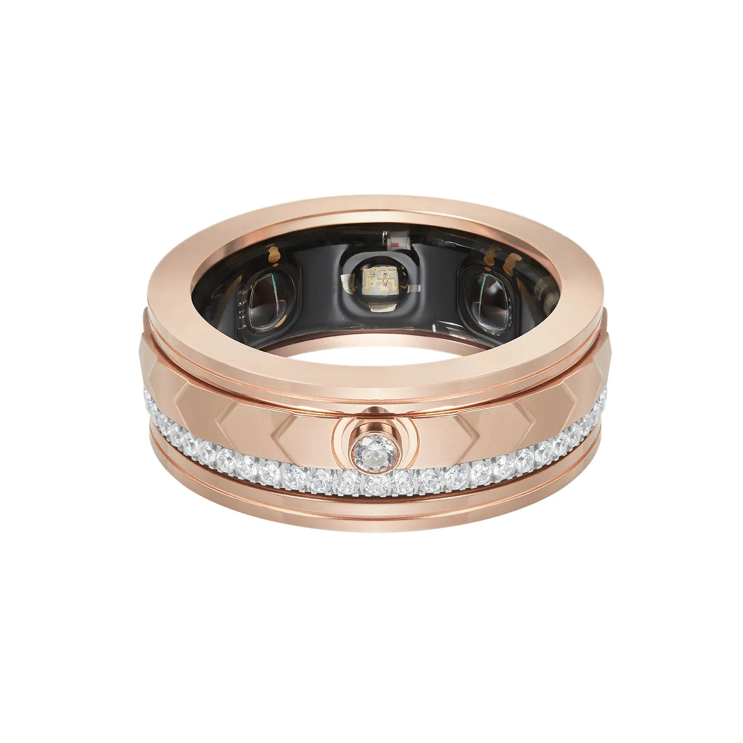 VERTU Smart Ring with AI Technology - Diamond Floating Light Ring for Men & Women - Perfect for Fitness Tracking, Notifications & Luxury Fashion Accessory