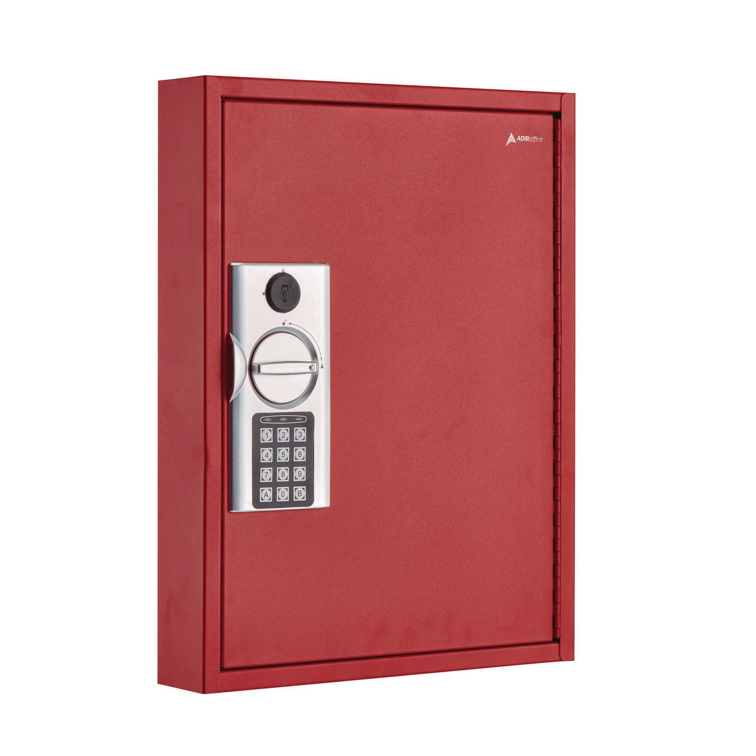 AdirOffice 60-Key Steel Digital Lock Key Cabinet - 13 x 2.6 x 17 Inch Stainless Steel 304 Security Box with Electronic Keypad (Red) - Ideal for Home, Office, Hotel & Property Management Key Storage
