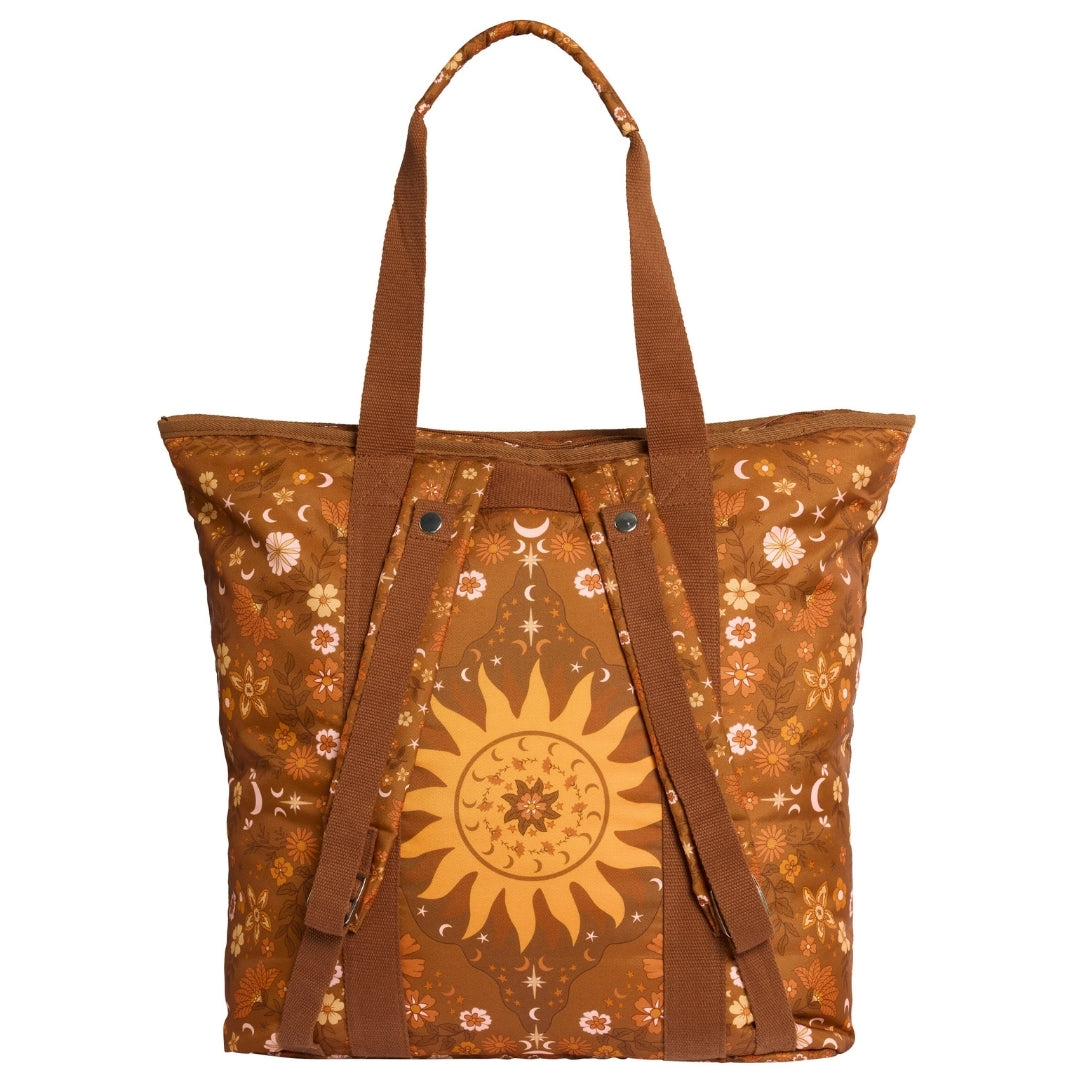 Boho Sun Brown Beach Bag - Large Straw Tote for Women, Summer Vacation, Pool, Travel & Shopping | Waterproof & Stylish Boho Accessory