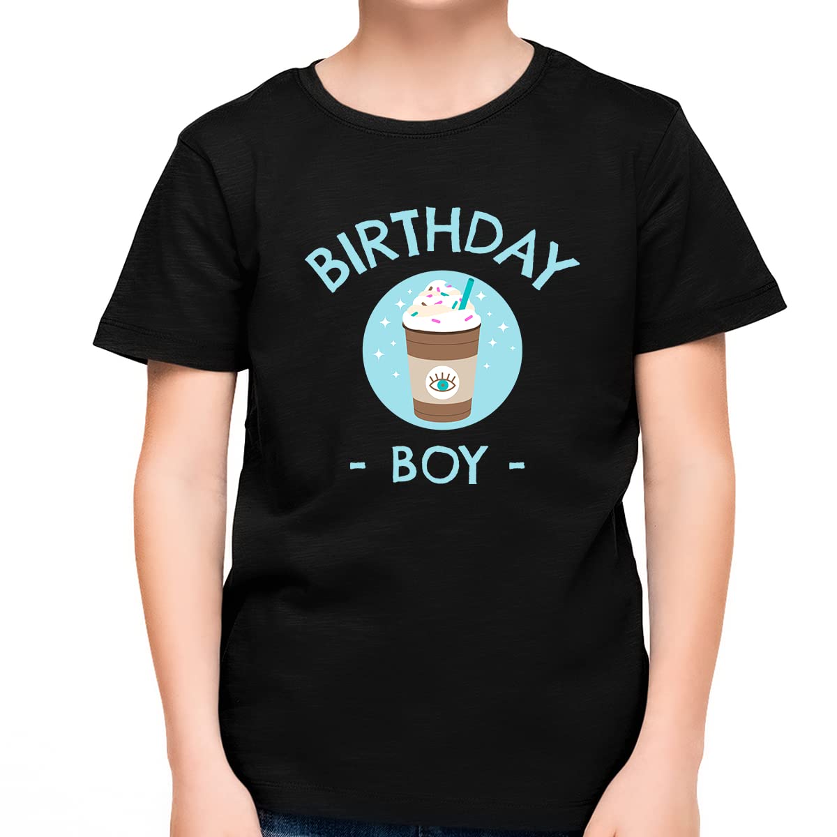 Youth Toddler Birthday Shirt for Boys - Fun Ice Drink Print Birthday Tee - Perfect Birthday Gift for Toddler Boys - Great for Birthday Parties & Photo Shoots