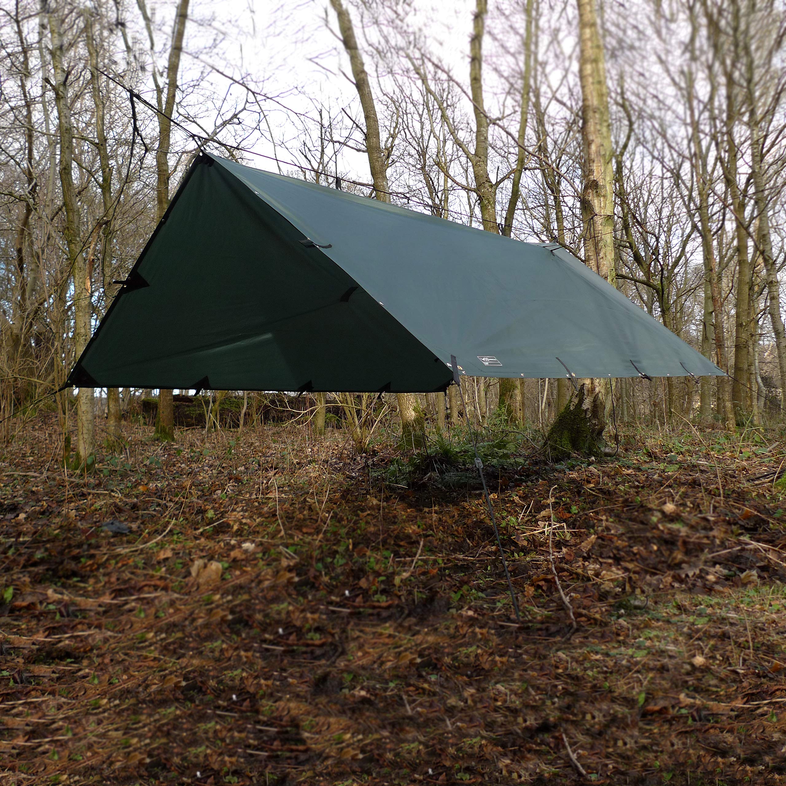 DD Tarp 3x3 PRO (10ft x 10ft) - 100% Waterproof Rainfly Shelter with Reinforced Eyelets & Buckles for Bushcraft, Camping, Hiking - Lightweight Compact Tarpaulin for Backpacking, Beach, Picnic and Outdoor Adventures