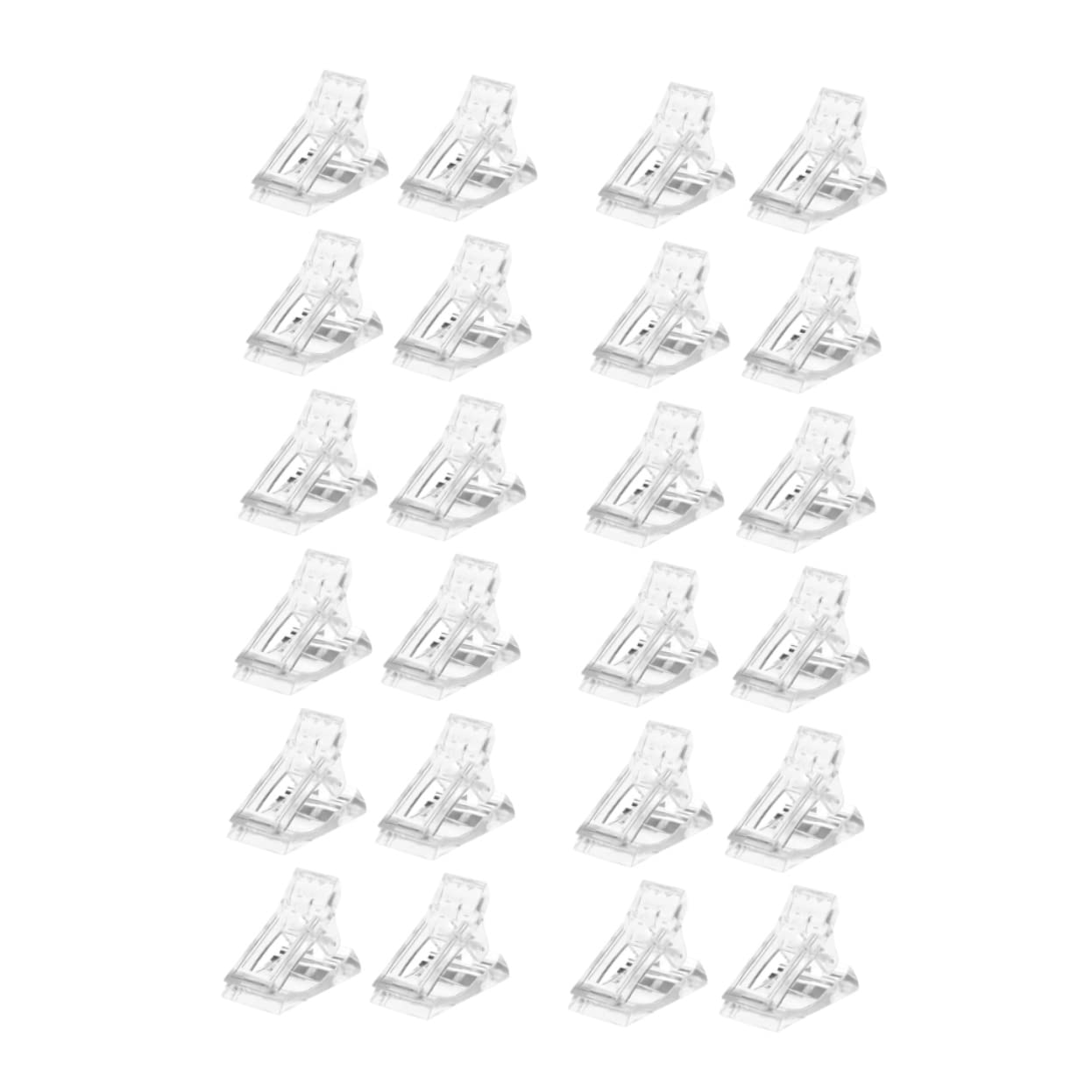 Beaupretty 20pcs Clear Nail Clips for Gel & DIY Nail Art - Secure Clamping for Salon & Home Use