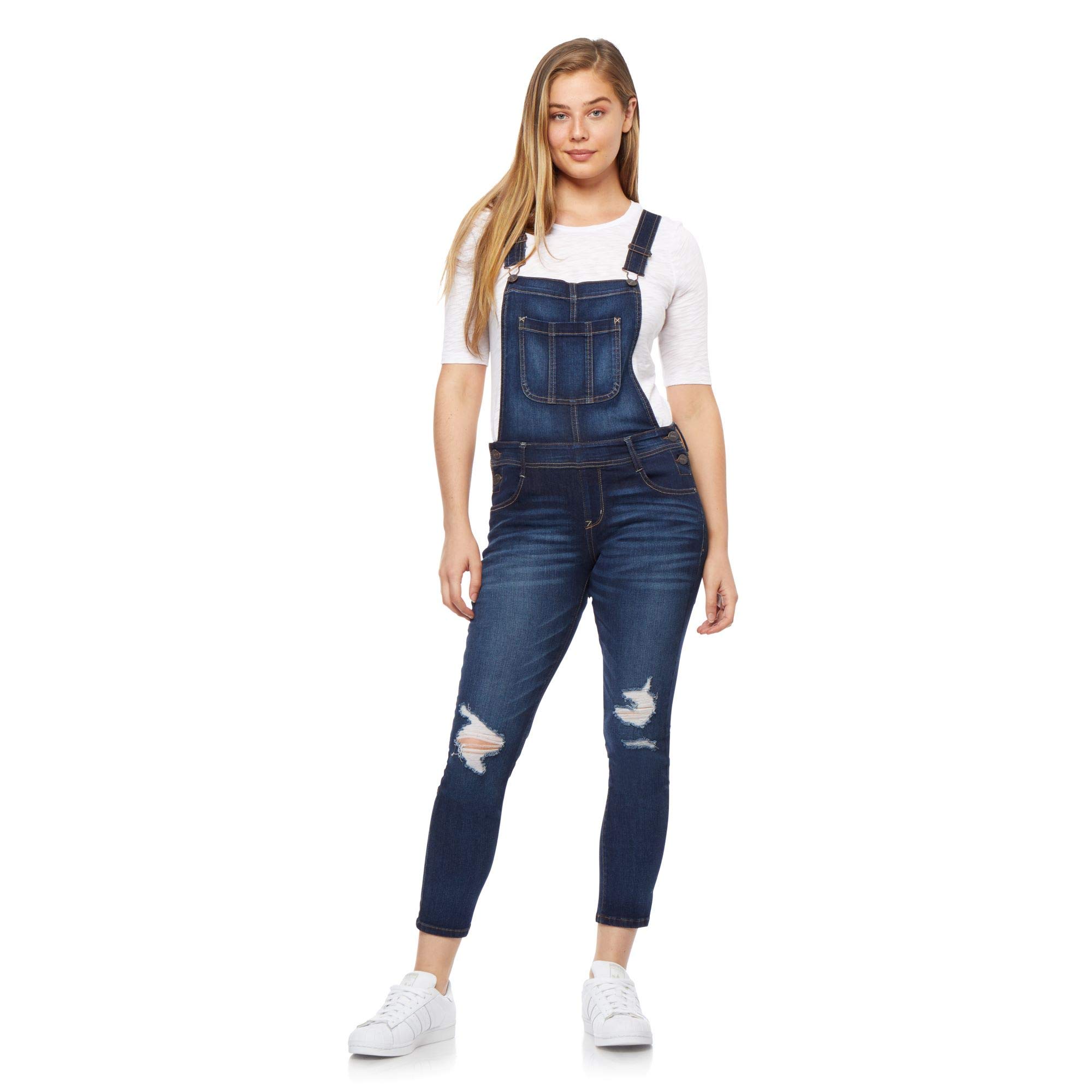 Women's Denim Overalls for Juniors - Clarke Wash (Standard & Plus Sizes) | Comfortable & Stylish Overalls for Casual Wear, Outdoor Activities & Work