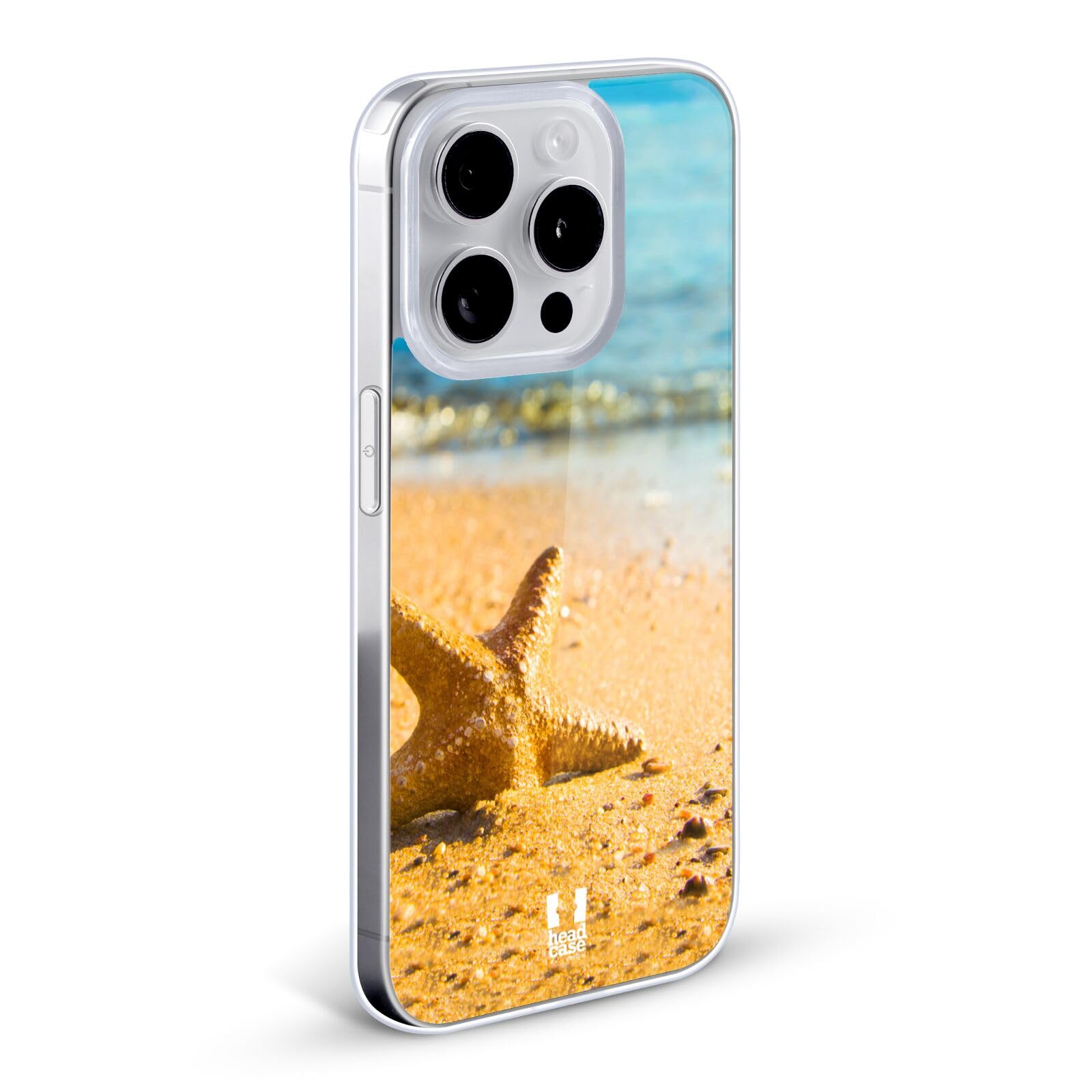 Head Case Designs Half Buried Starfish Soft Gel Phone Case - Compatible with Apple iPhone 12 & iPhone 12 Pro - Cute Animal Themed Protective Cover for Everyday Use, Beach Trips & Summer Vibes