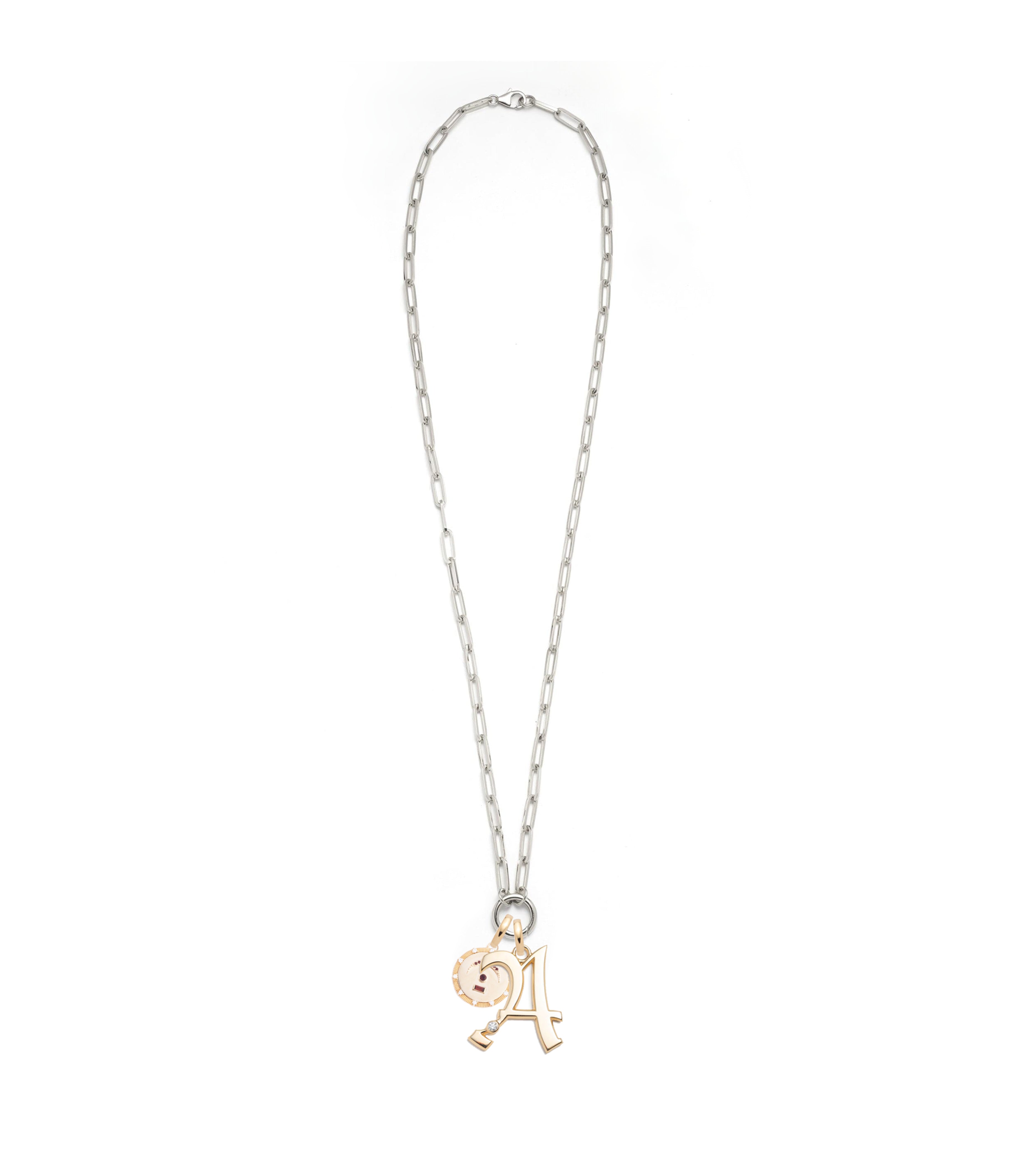 Vintage Key & Compass Pendant Necklace with Open Clip Chain - Classic Fob Necklace for Women - Perfect for Travel, Gift Giving & Everyday Wear