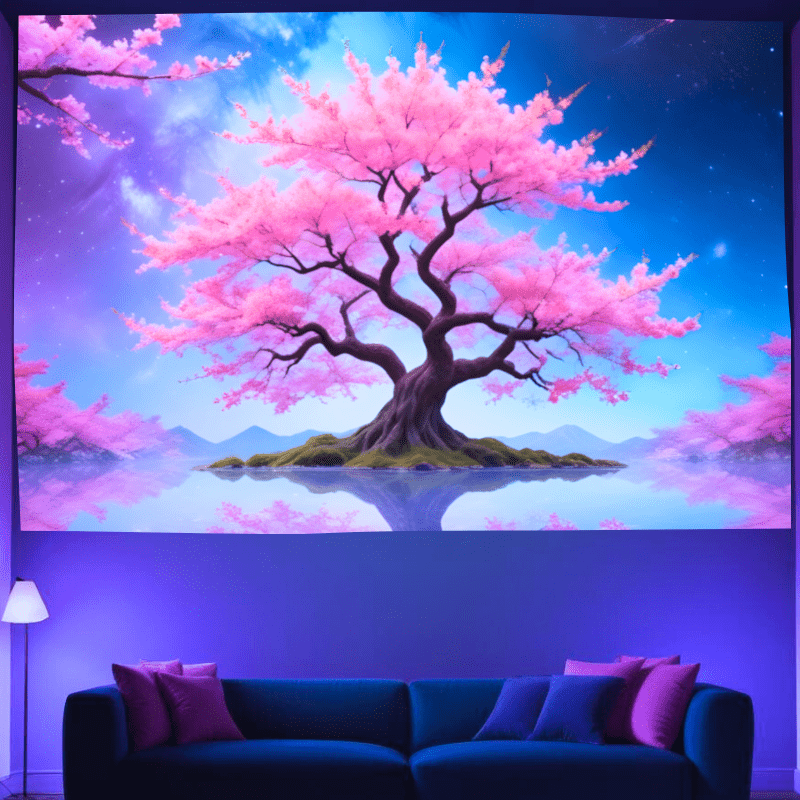 Sakura Sky Reflection - Japanese Cherry Blossom Wall Art for Home & Office Decor | Perfect for Living Room, Bedroom, and Office Spaces