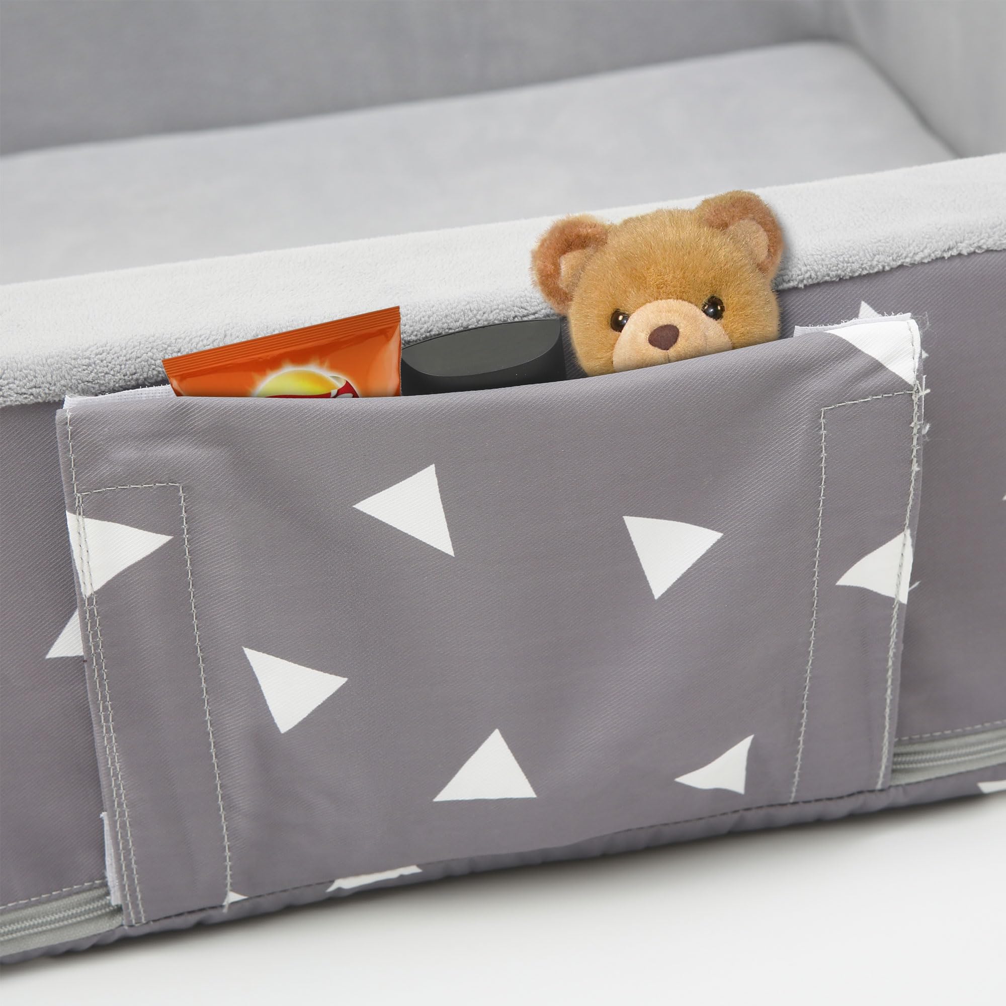 Foldable Toddler Floor Bed with Safety Rails - Portable Travel Cot for Kids & Toddlers - Lightweight Foam Sleeping Mat for Home, Camping & Sleepovers