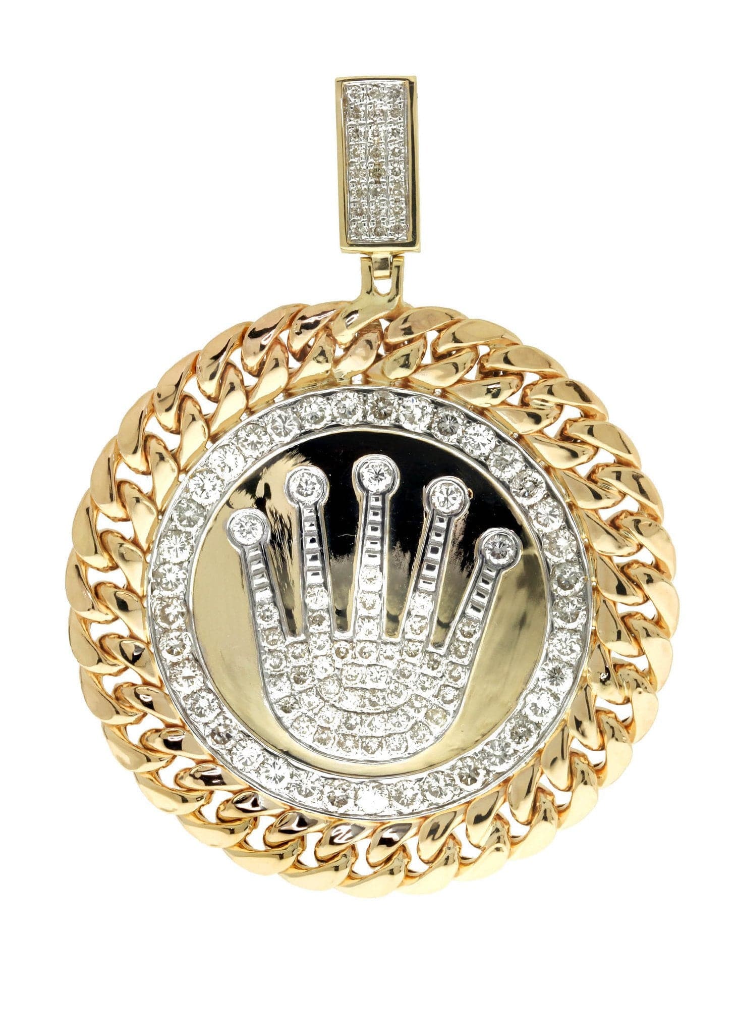 4.17 Carat Diamond Dog Tag Pendant Necklace - 49.89 Grams Solid Gold Men's Jewelry - Perfect for Military Appreciation, Gifts & Everyday Wear
