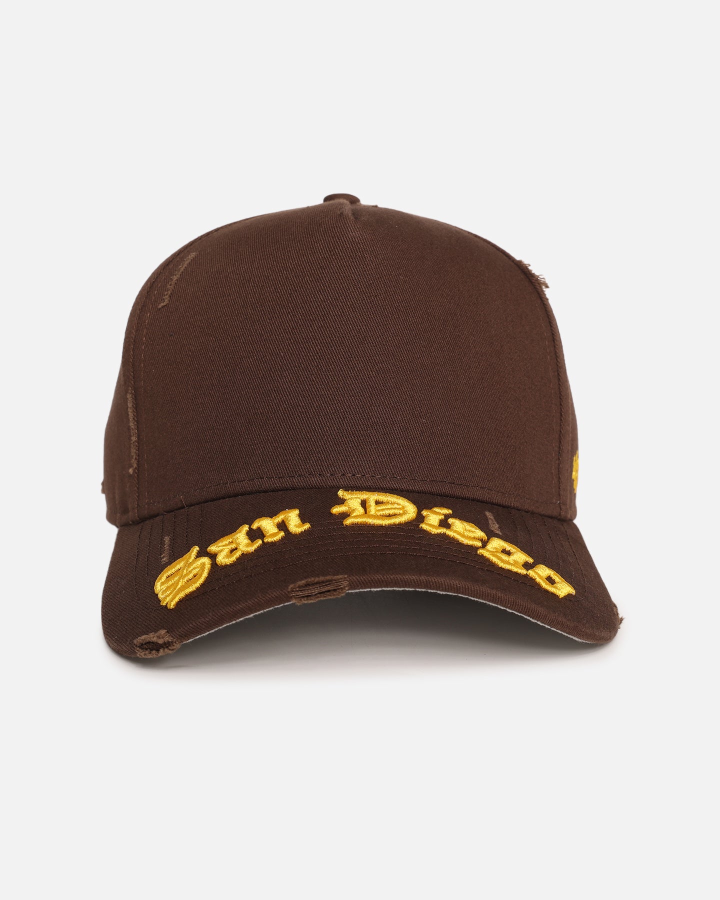47 Brand San Diego Padres 'Destruct Gothic Visor' Adjustable Strapback Hat - Brown/Brown for Baseball Games & Outdoor Activities