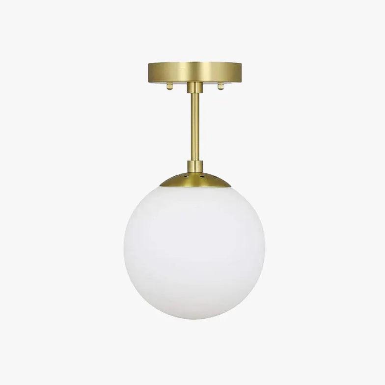 Modern White Glass Ball Pendant Light - Minimalist Ceiling Fixture for Dining Room, Bedroom, and Living Room Decor
