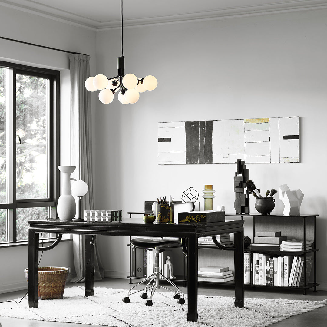 Apiales 9-Light Modern Crystal Chandelier - Elegant Ceiling Lighting Fixture for Dining Room, Living Room & Bedroom Decor