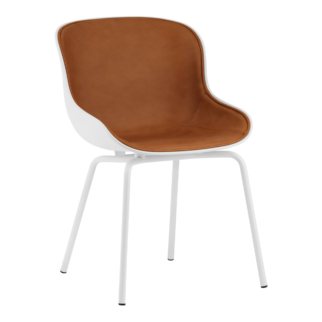 Modern Hyg Side Chair with Steel 4-Leg Base & Upholstered Seat - Perfect for Dining Room, Kitchen, Office or Small Space Decor