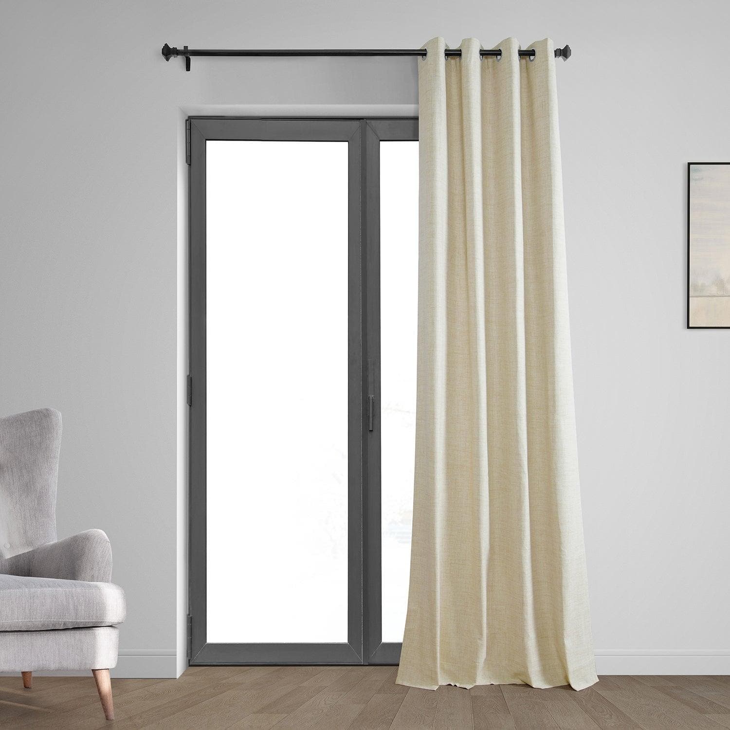 Natural Light Beige Grommet Thermal Insulated Blackout Curtains - Noise Reducing Room Darkening Window Drapes for Bedroom, Living Room & Nursery (54x84 Inches)