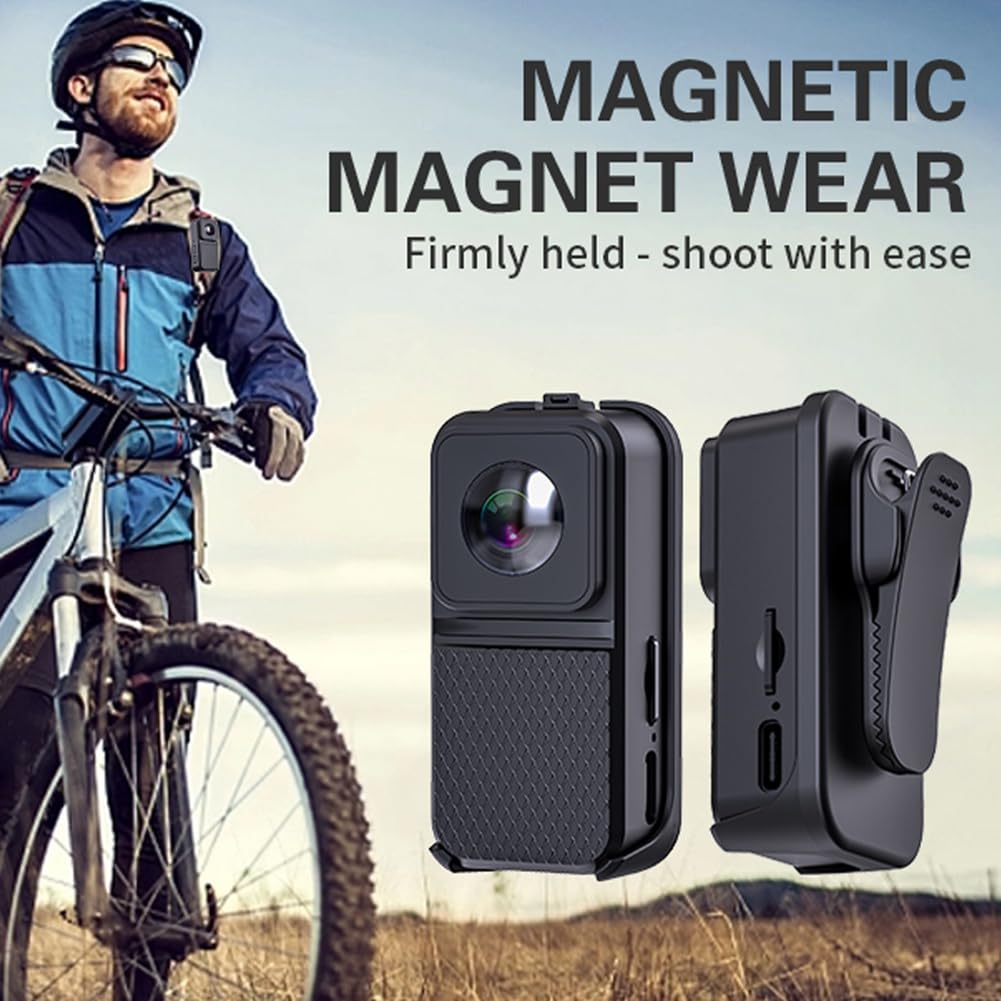 TYREE 1080P HD Mini Action Camera - Waterproof Magnetic Portable Sports DV Camcorder with DVR for Vlogging, Cycling, Skiing & Outdoor Adventures