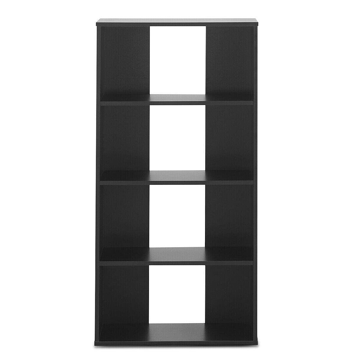 4-Tier Bookcase Storage Shelf - Open Shelving Unit for Home & Office, Multipurpose Display Organizer in Black - Perfect for Books, Decor, and Office Supplies Storage