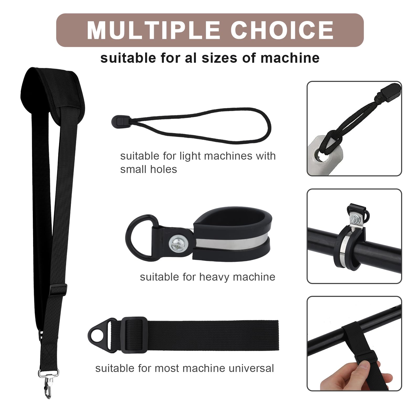 **Heavy Duty Shoulder Strap for Trimmer & Leaf Blower - Adjustable Weed Eater Strap with 3 Accessories & Shaft Clamp - Perfect for Yard Work, Landscaping & Gardening Tools**