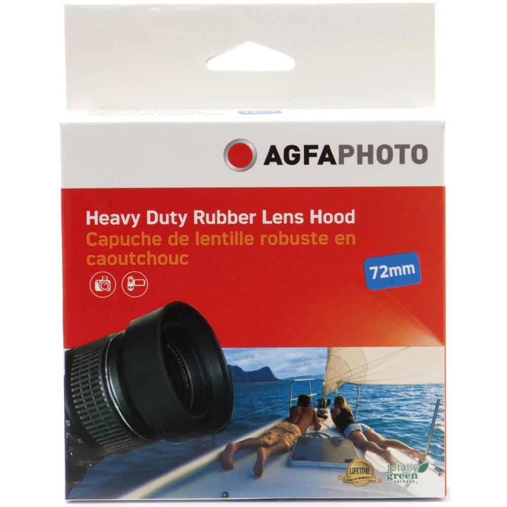 Agfa 72mm Heavy Duty Rubber Lens Hood APSLH72 - Durable Camera Lens Shade for DSLR & Mirrorless Cameras - Perfect for Outdoor Photography, Travel & Low Light Shooting