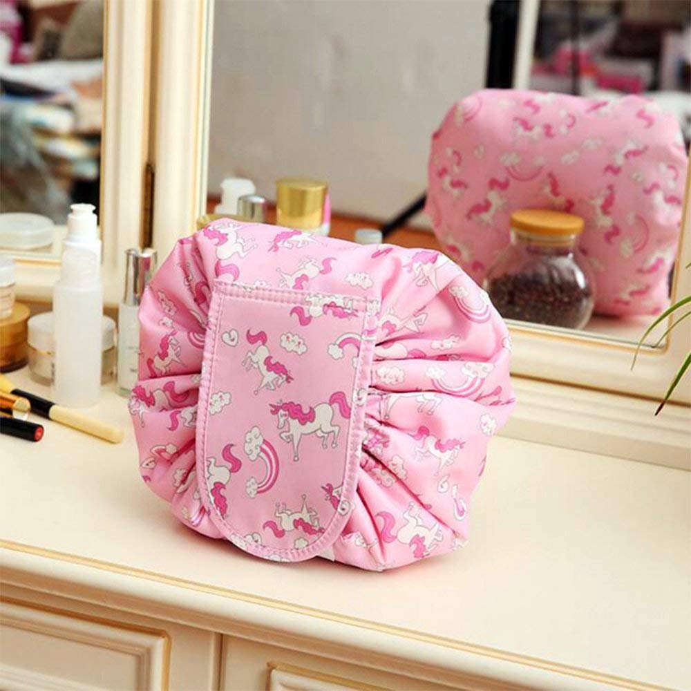 Waterproof Travel Cosmetic Bag - Large Capacity Makeup Organizer for Beauticians, Portable Quick Pack for Gym, Beach & Business Trips
