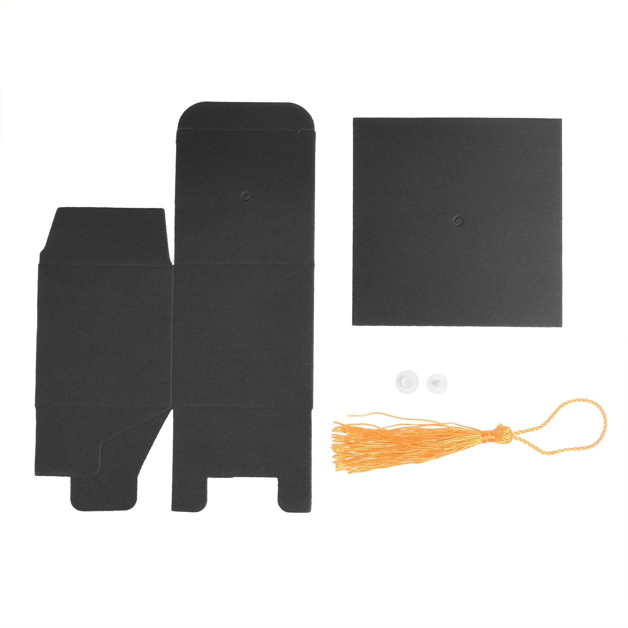 20 Pack Black Graduation Candy Boxes with Tassel - Elegant Graduation Party Favors, Cap-Shaped Gift Boxes for Graduation Ceremony, School Events & Celebration Decorations