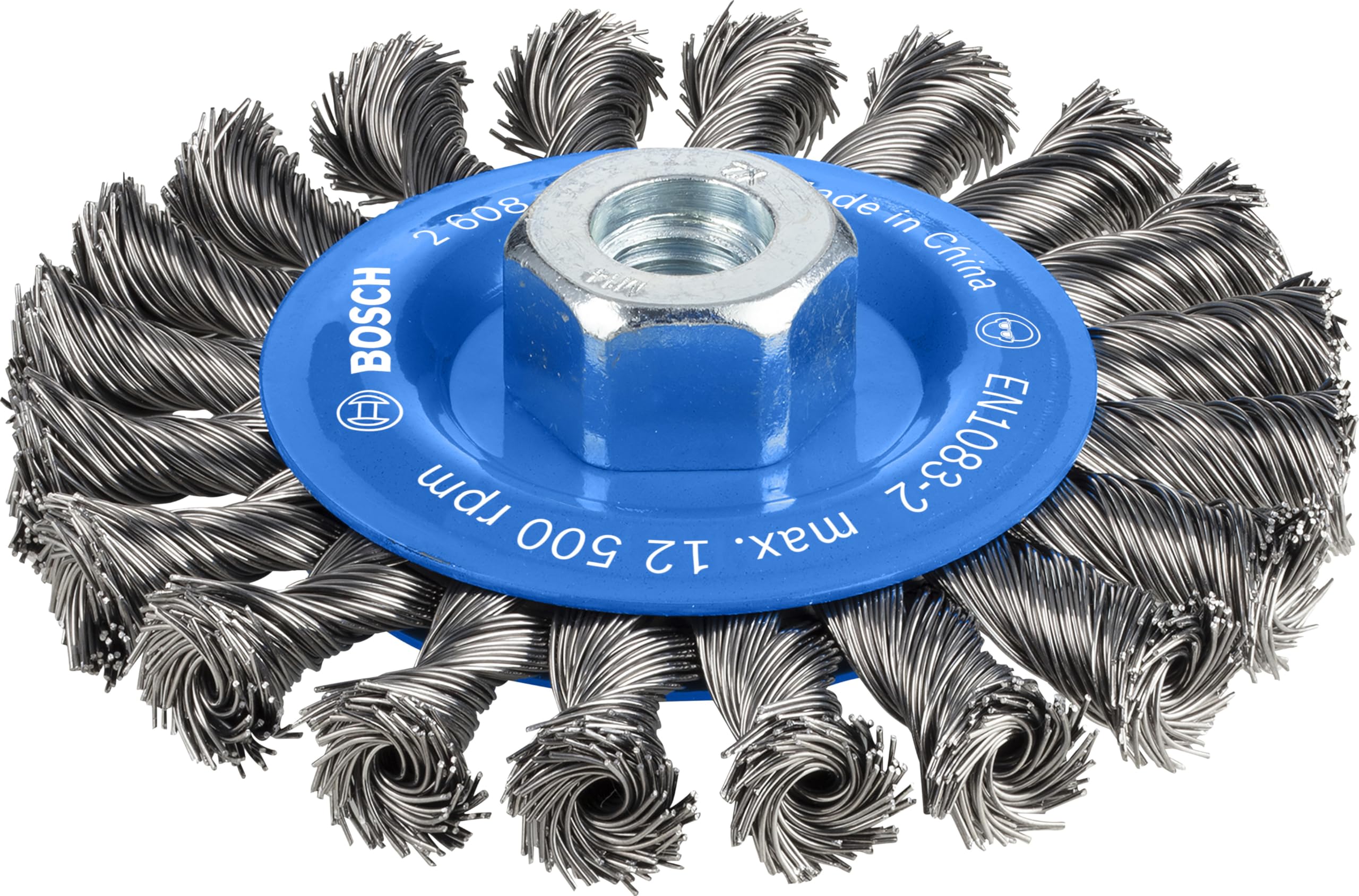 Bosch Professional 2608622059 Wire Wheel - Heavy Duty Steel Brush for Metal Cleaning & Rust Removal | Perfect for Grinding, Polishing & Surface Prep in Workshops & DIY Projects