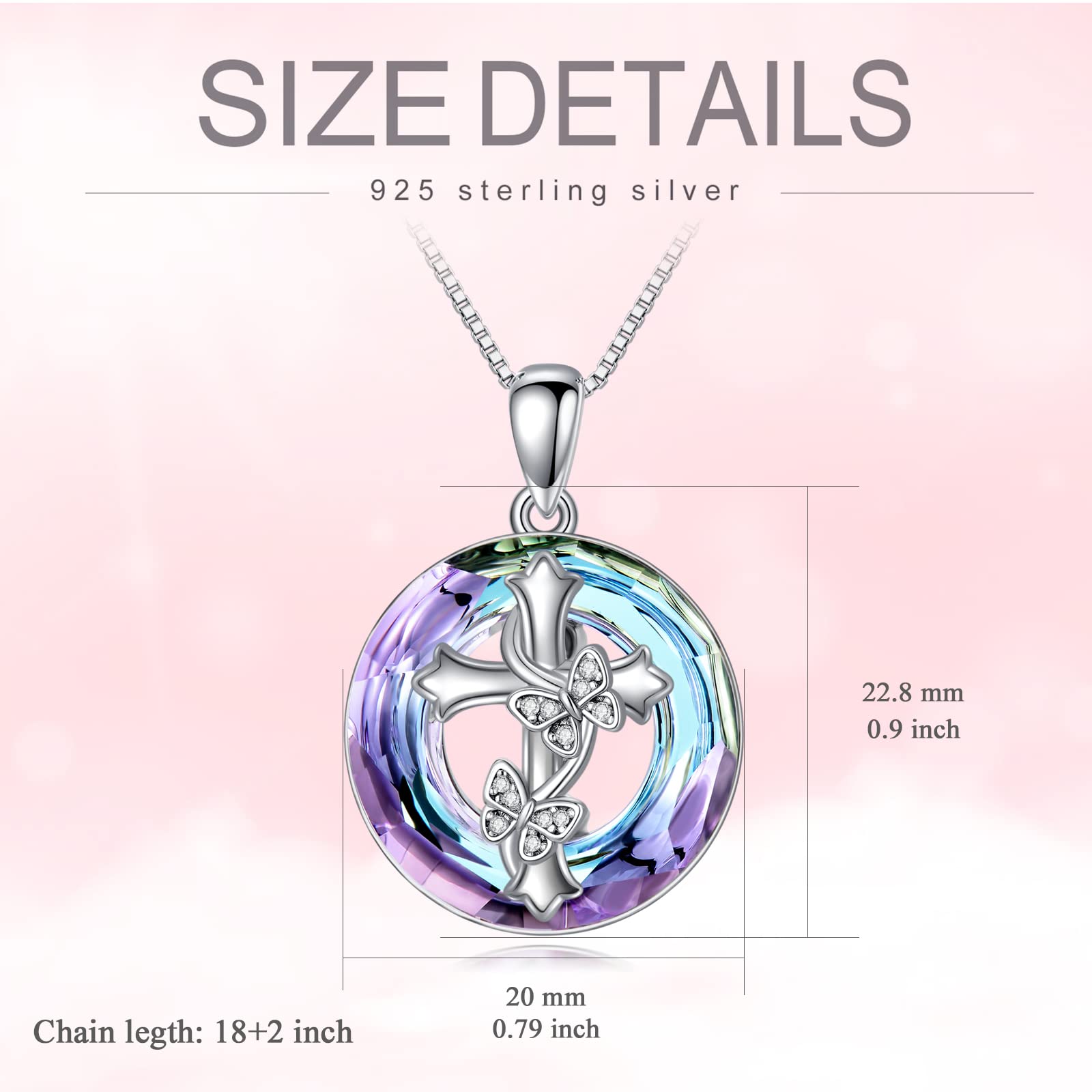 925 Sterling Silver Butterfly & Dragonfly Pendant Necklace for Women - Elegant Jewelry Gift for Mom, Wife, Girlfriend - Perfect for Christmas, Anniversary, Birthday, Valentine's Day & Graduation - Ideal for Everyday Wear, Date Nights & Special Occasions