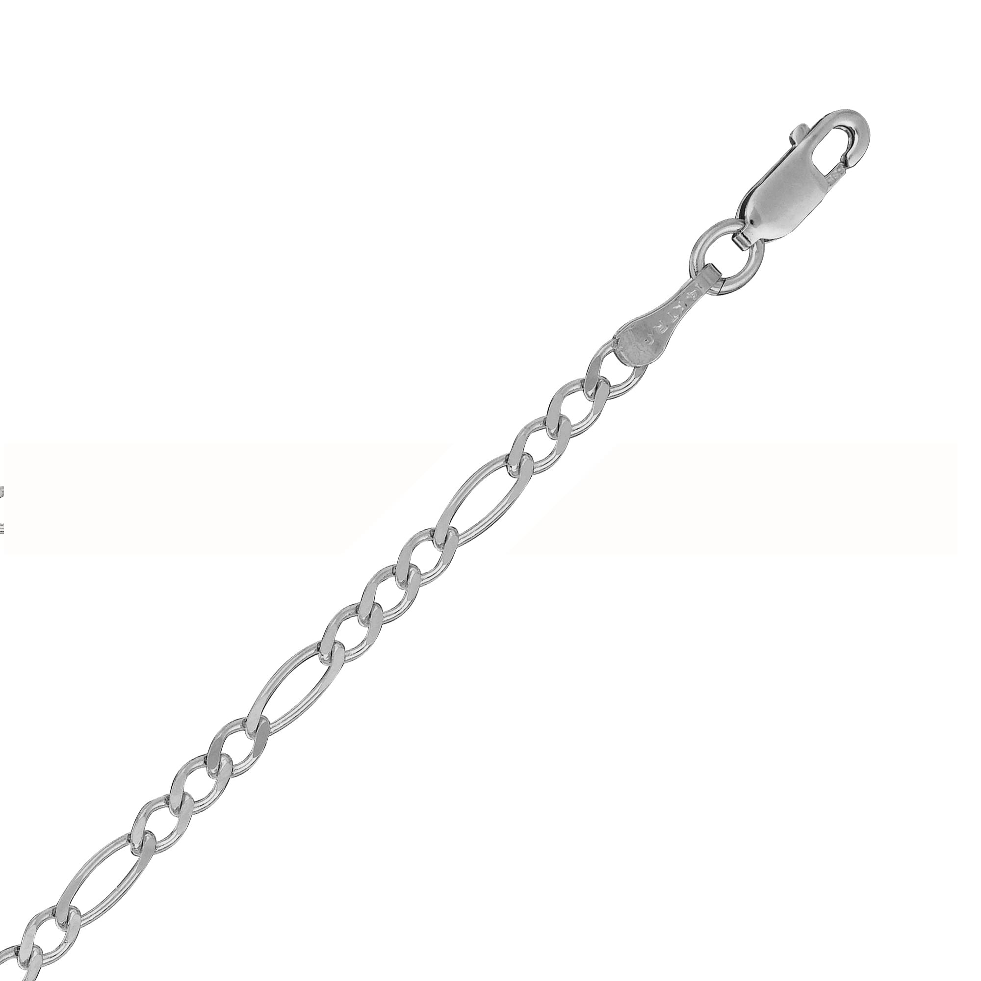 Ritastepens Sterling Silver Italian 3.3mm Figaro Link Chain Anklet Bracelet - 10 Inch Adjustable Ankle Jewelry for Women, Perfect for Beach Vacation & Summer Outfits