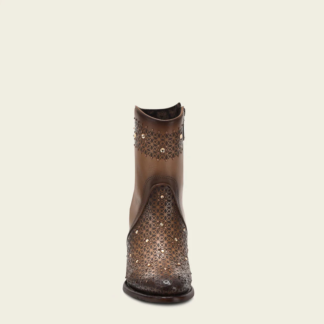 Cuadra Almond Western Cowgirl Leather Boots for Women - Stylish & Comfortable Riding Boots for Country, Rodeo & Everyday Wear